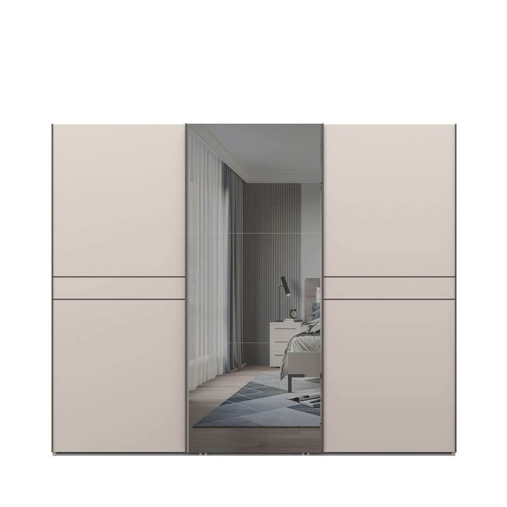 Places of Style Schwebetürenschrank »Opera Kleiderschrank, Schlafzimmerschrank, Garderobe, Schrank«, UV lackiert, Soft Close Funktion, Spiegel, Höhenverstellbare Füße