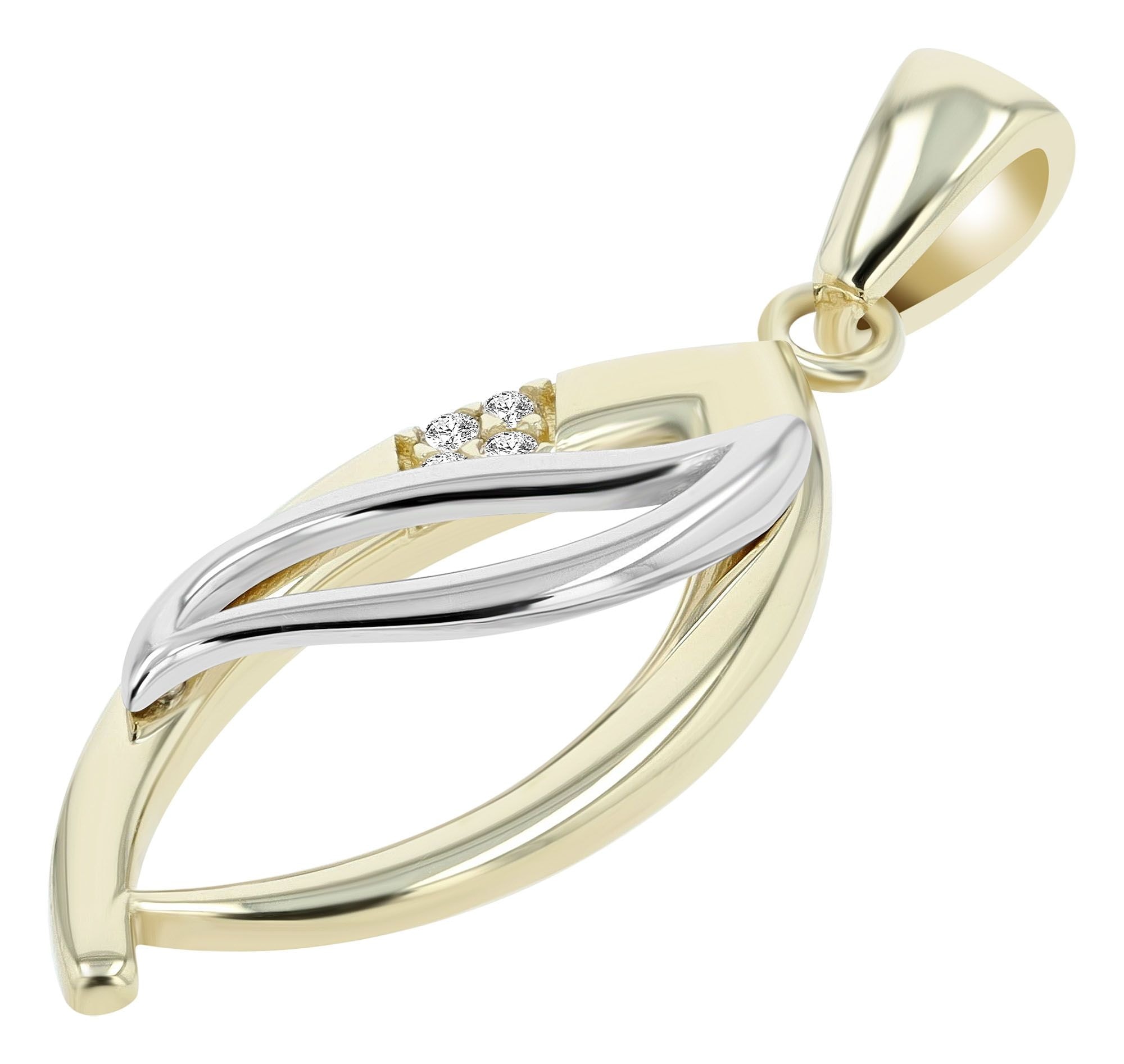 Adelia´s Kettenanhänger »Damen Anhänger aus 333 Gold mit Zirkonia«