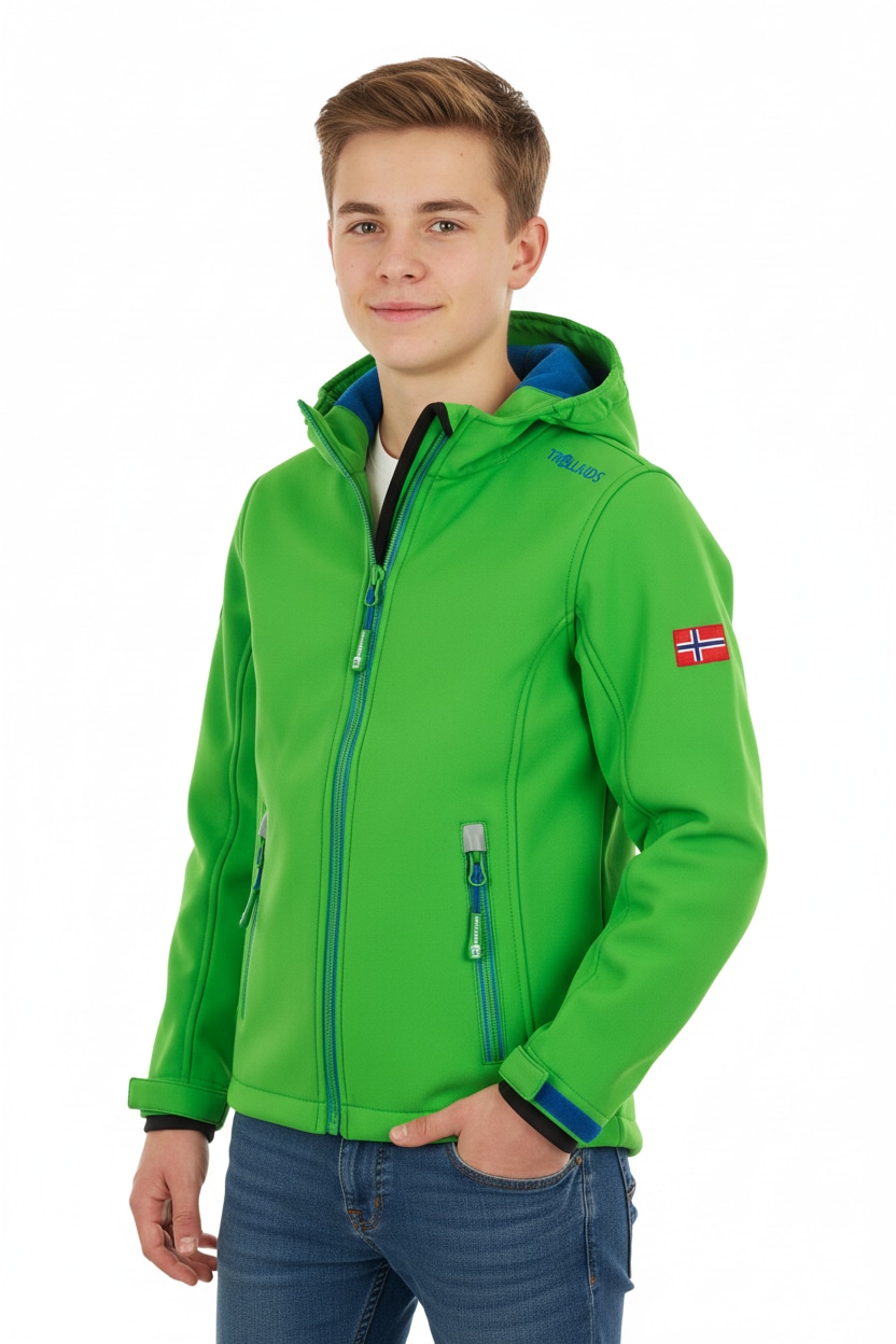 TROLLKIDS Softshelljacke »KIDS TROLLFJORD JACKET« 1 Stk. tlg. für Kinder und Jugendliche, sportlicher Stil, wasserabweisend