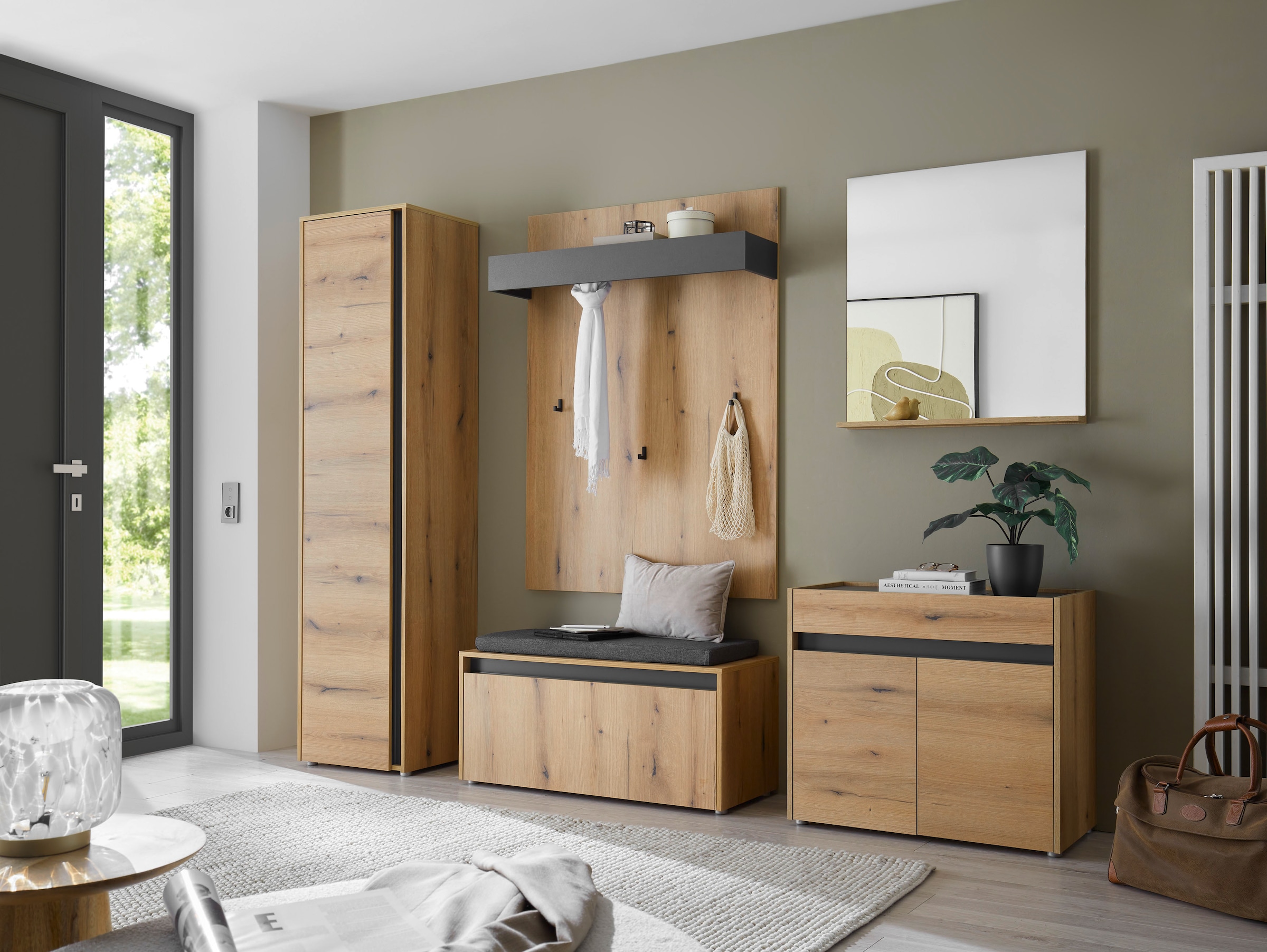 INOSIGN Garderoben-Set »GIRON/CiTY, moderne Garderobe, Komplettset mit viel Stauraum« Komplett-Set, 5 Stk. tlg.