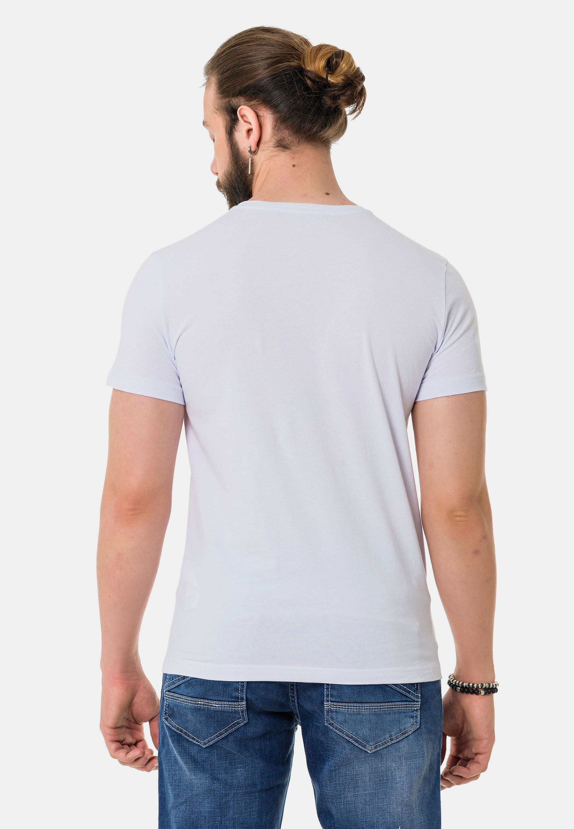 Cipo & Baxx T-Shirt »CT720« gerade geschnitten