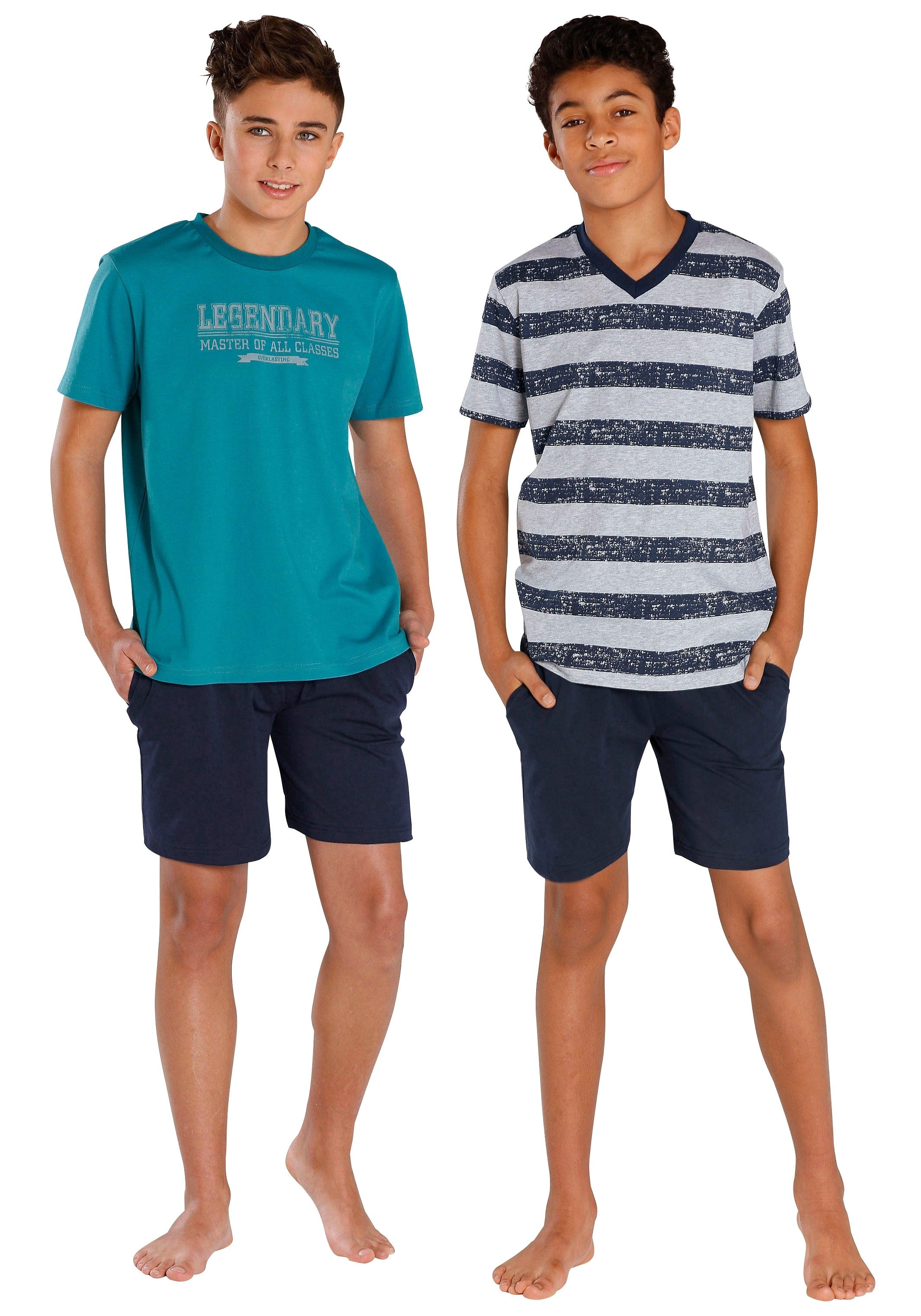 le jogger® Shorty, (4 tlg., 2 Stück), mit unterschiedlichen Shirts