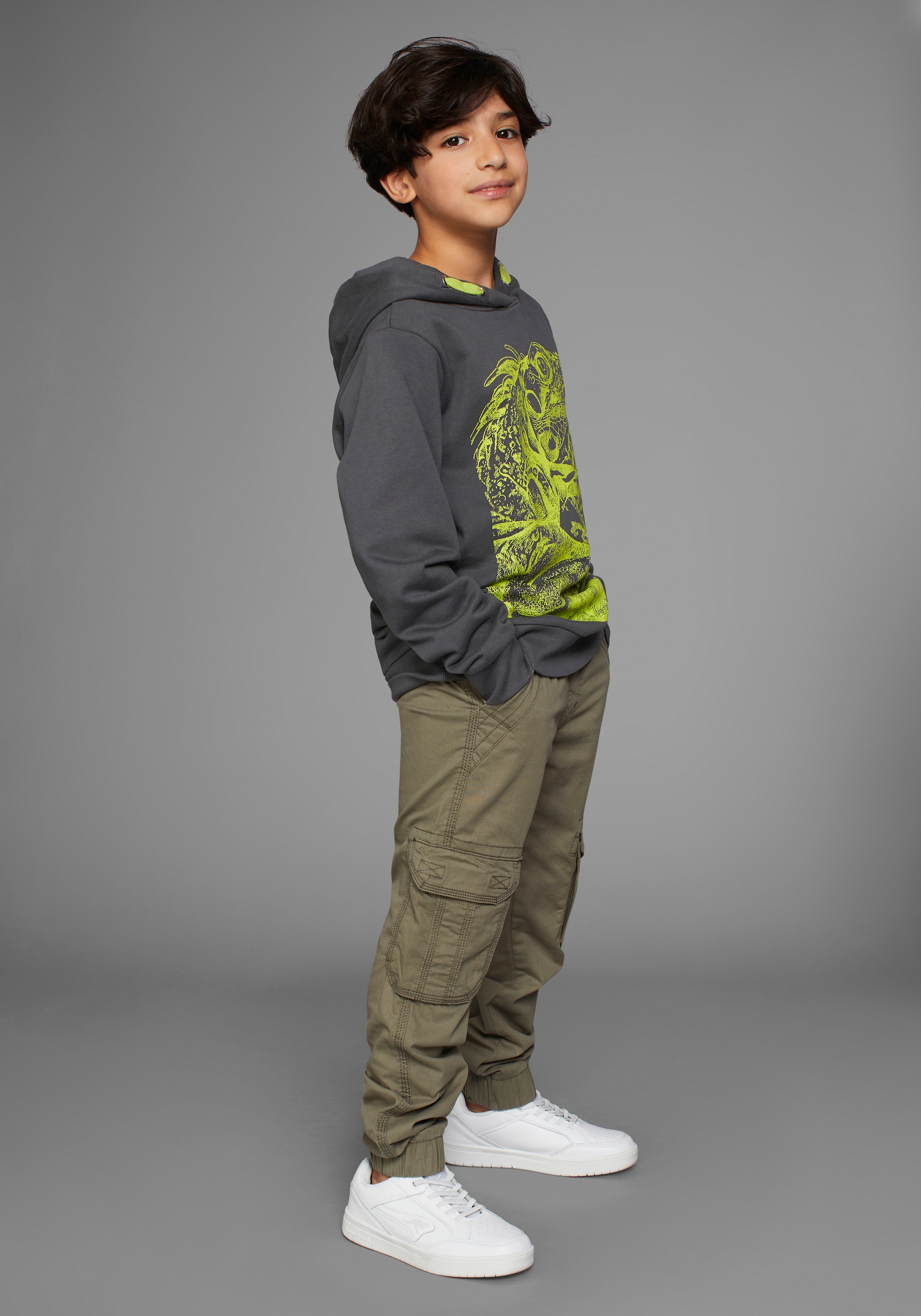 KIDSWORLD Kapuzensweatshirt »GECKO - Print«, , cooles Tiermotiv
