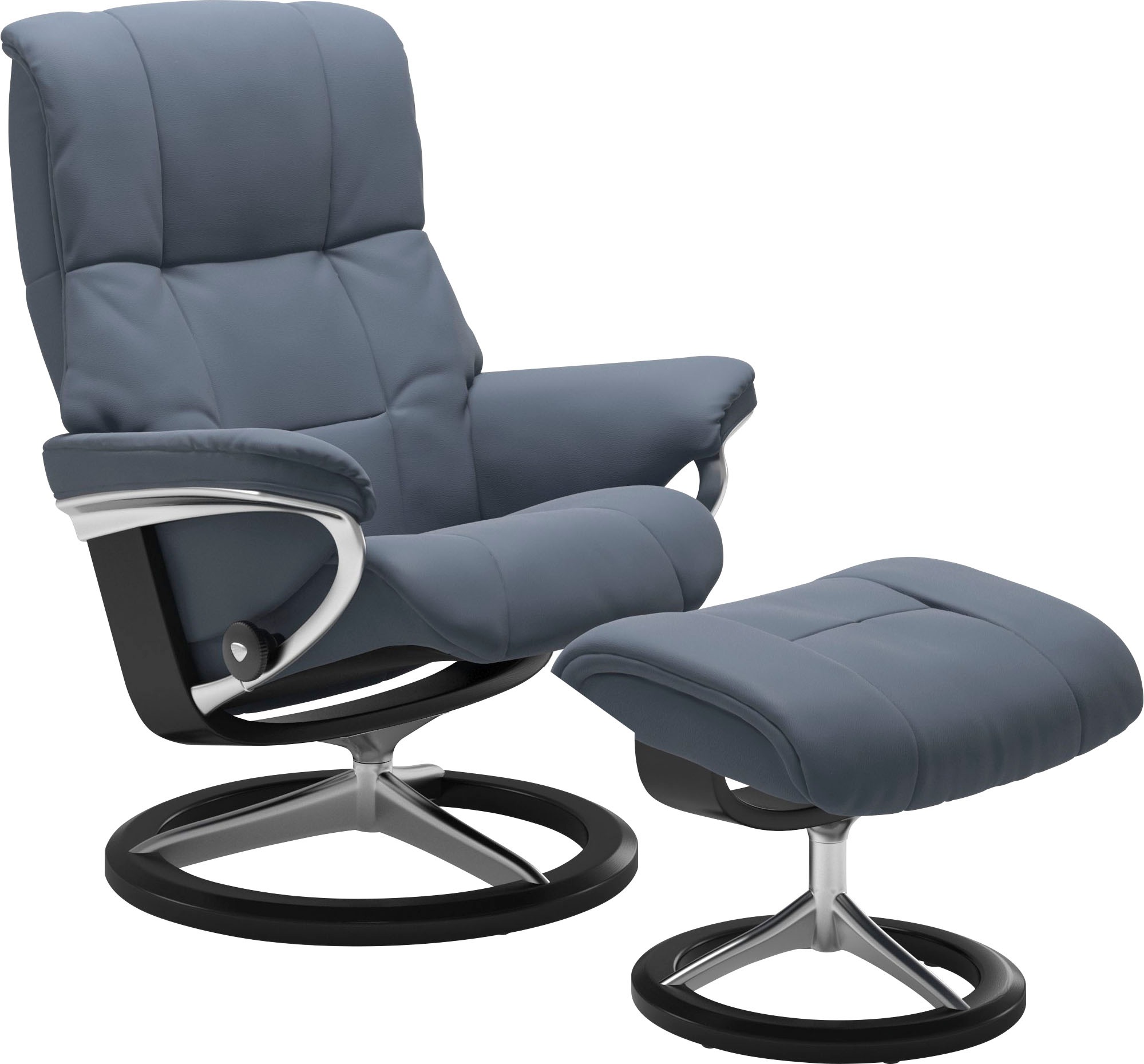 Stressless® Relaxsessel »Mayfair«, (Set, Relaxsessel mit Hocker), mit Hocker, mit Signature Base, Größe S, M & L, Gestell Schwarz