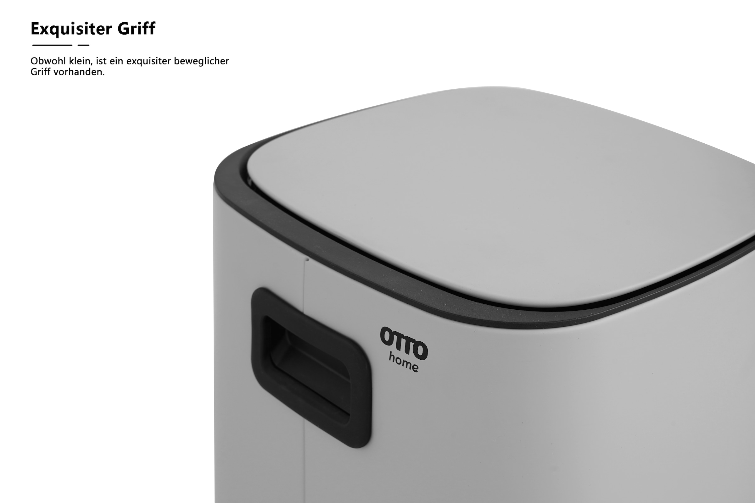OTTO home Mülleimer »Keenna, Soft Close, mit verstecktem Griff« 1 Behälter Treteimer für Küche oder Bad, Abfalleimer mit Deckel
