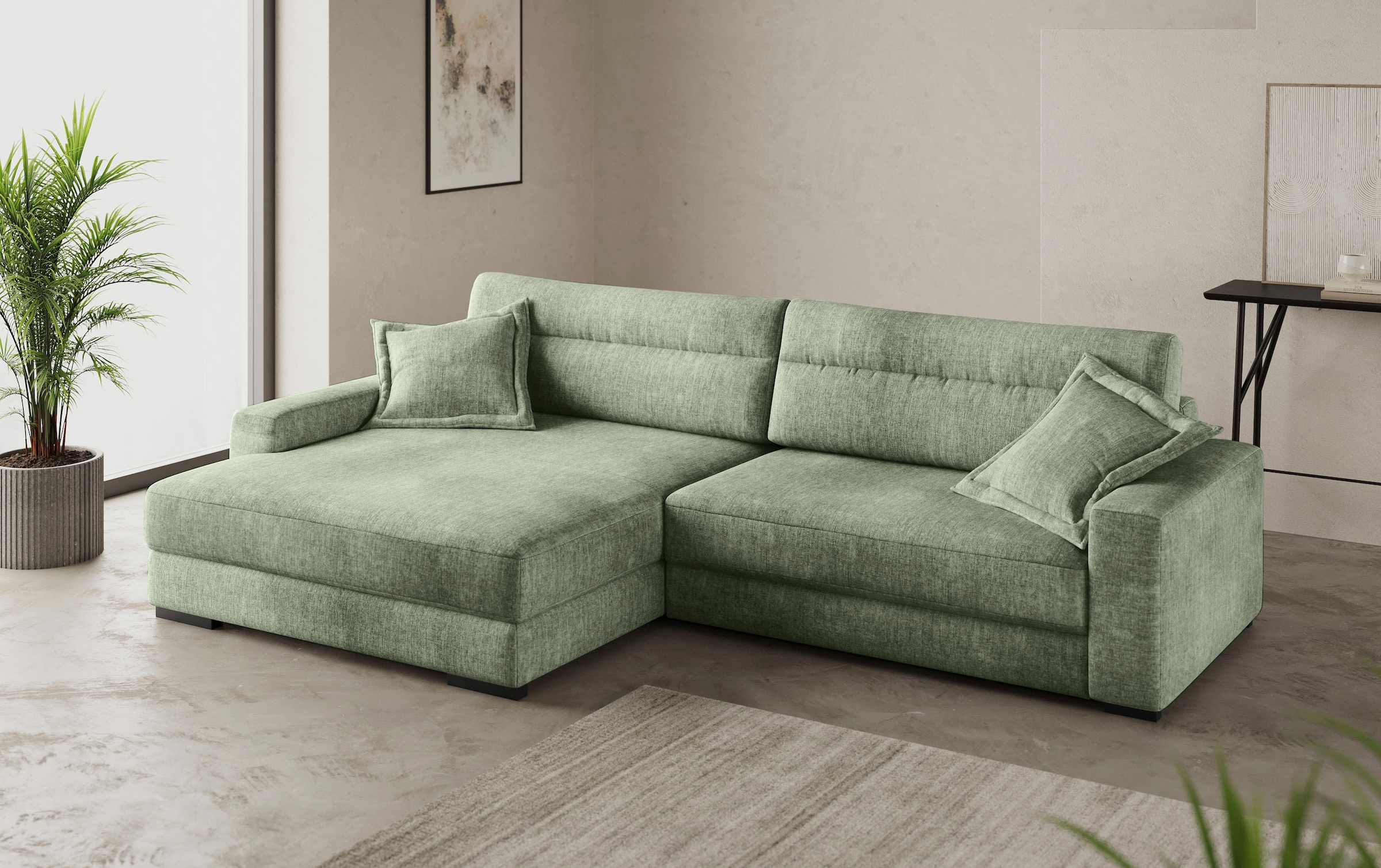 Mr. Couch Ecksofa »Marcello DuraFlex L-Form«, EasyBett, Bettkasten, Kaltschaumpolsterung, bis 140 kg belastbar