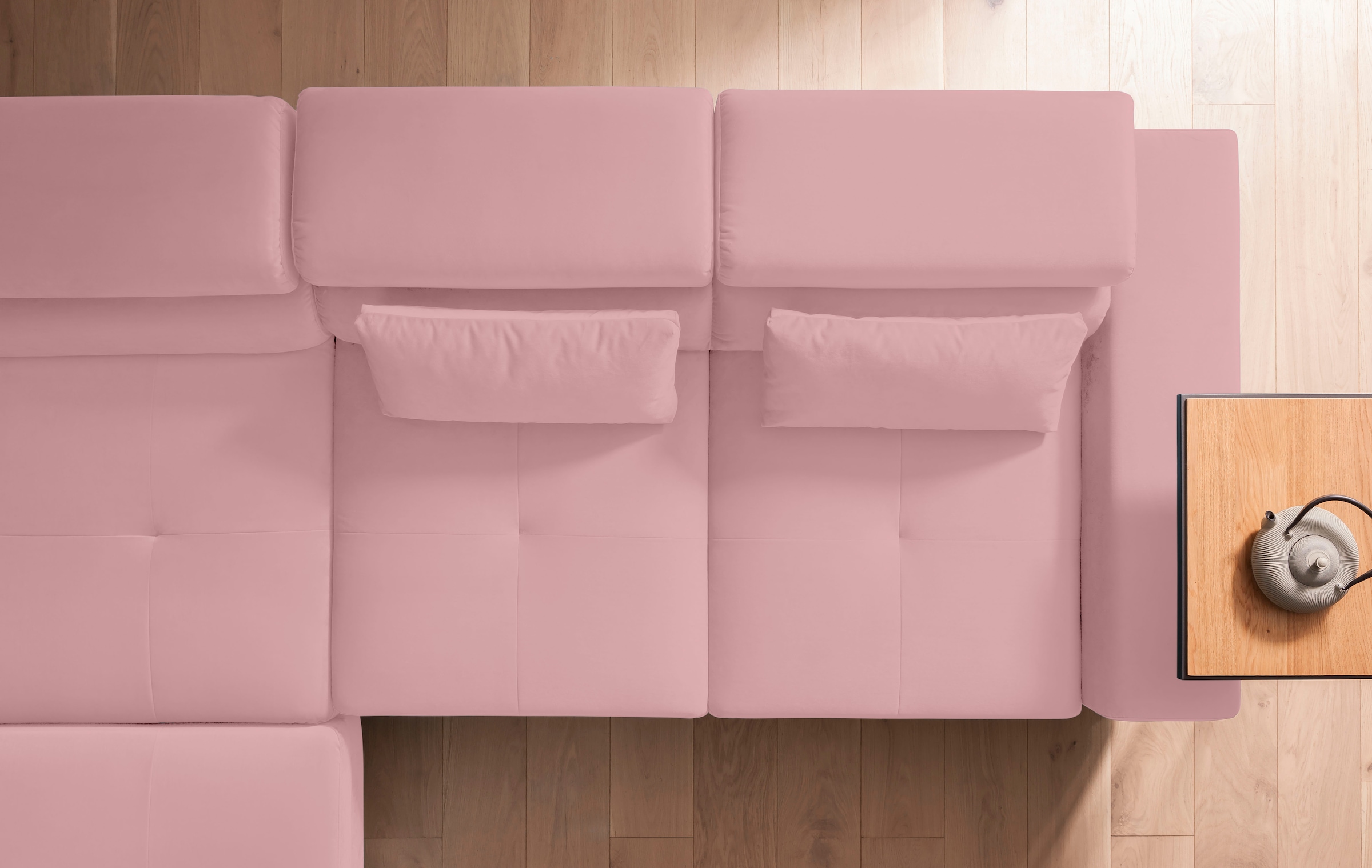GALLERY M branded by Musterring Ecksofa »Felicia Due L-Form«, Wahlweise mit Sitzvorzug, inkl. Kopfteilverstellung, Sitzhöhe 40 cm