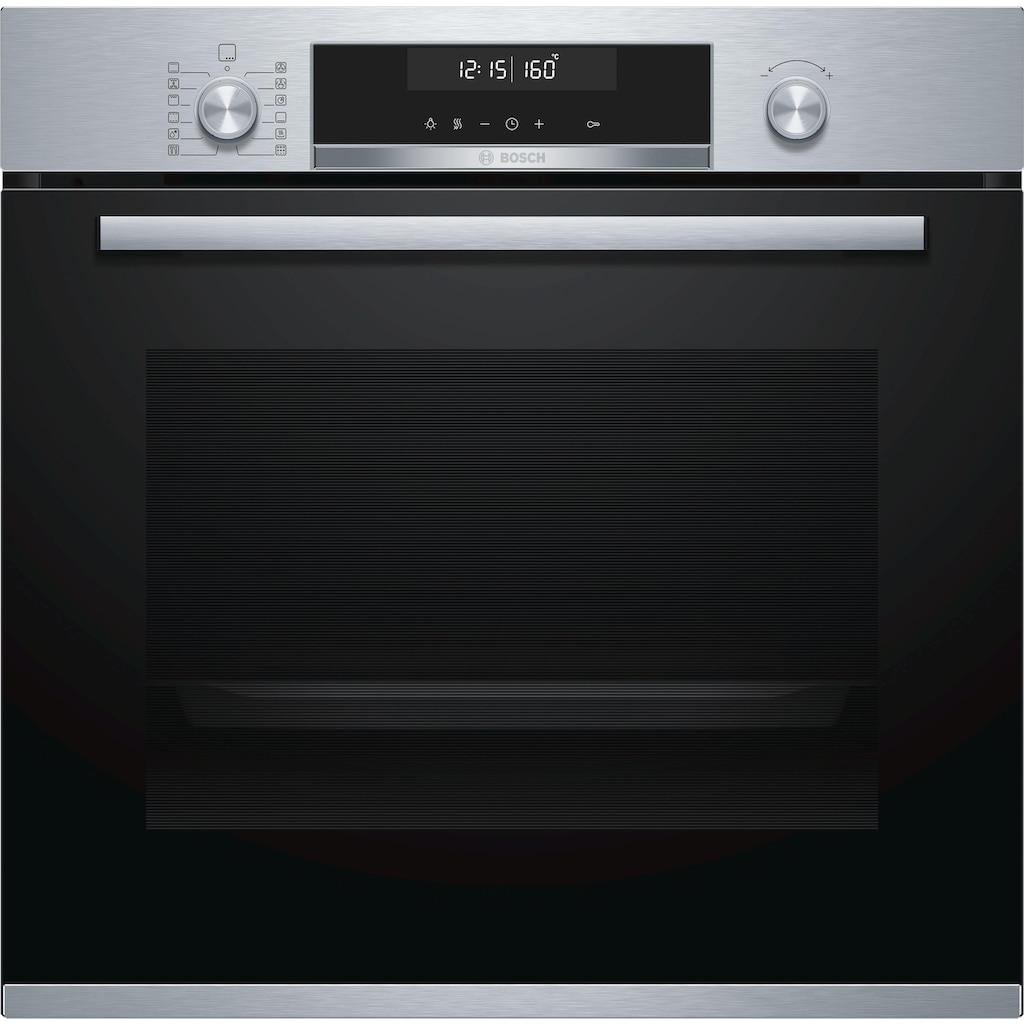 BOSCH Pyrolyse Backofen »HBA578BS0«, Serie 6, HBA578BS0, mit Teleskopauszug nachrüstbar, Pyrolyse-Selbstreinigung