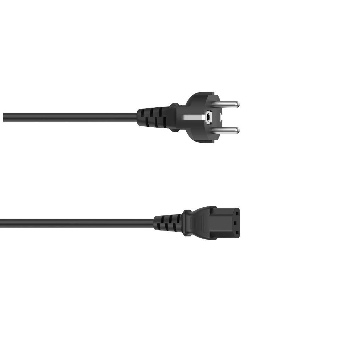 Hama Netzkabel »Schutzkontakt-Stecker - 3-pol.-Kaltgerätezuleitung Netzkabel«, 150 cm