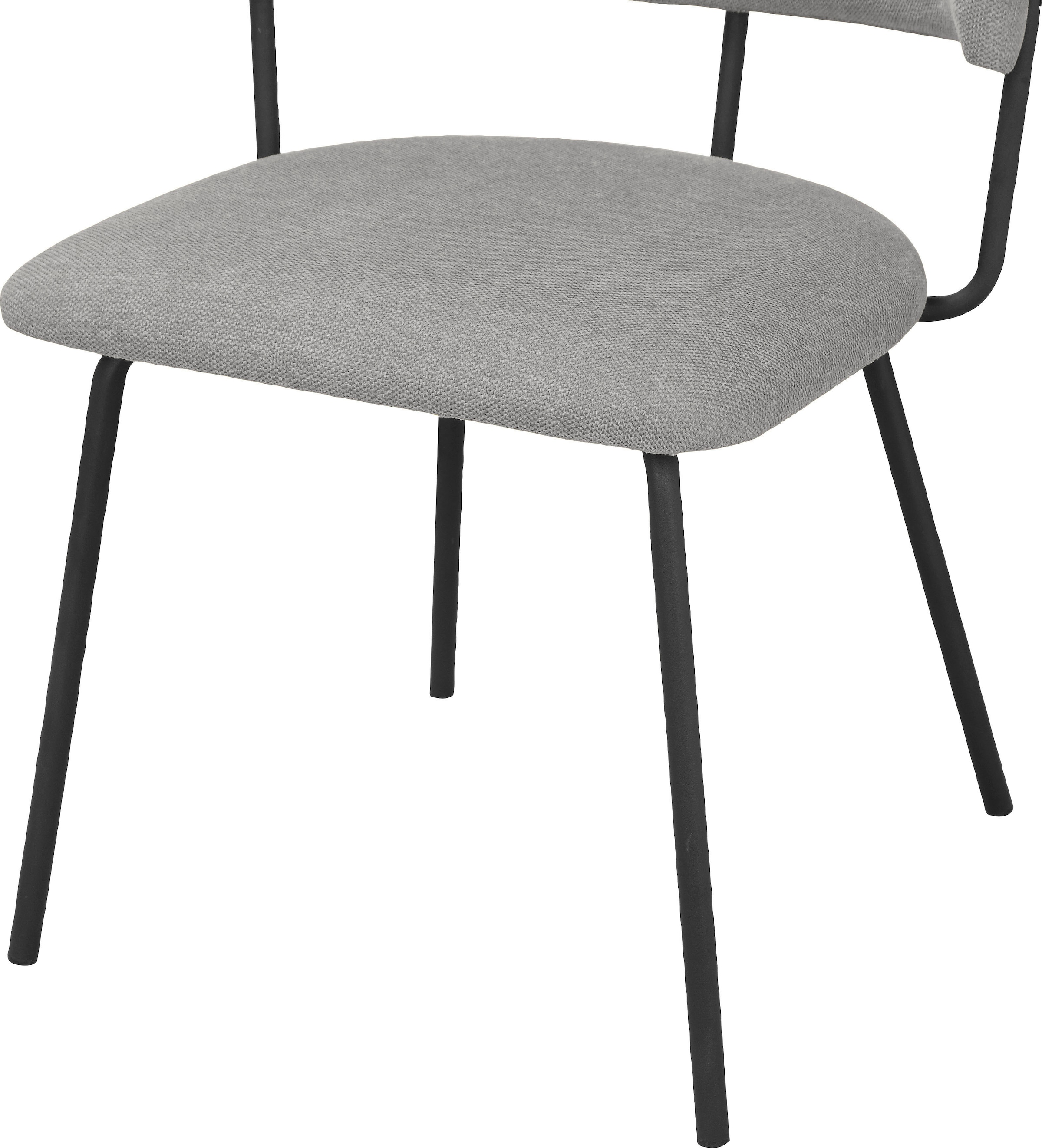 INOSIGN Esszimmerstuhl »Taous«, 2 St., Webstoff, Sitz und Rücken mit Polsterung, mit Gestell aus Metall, Sitzhöhe 48 cm