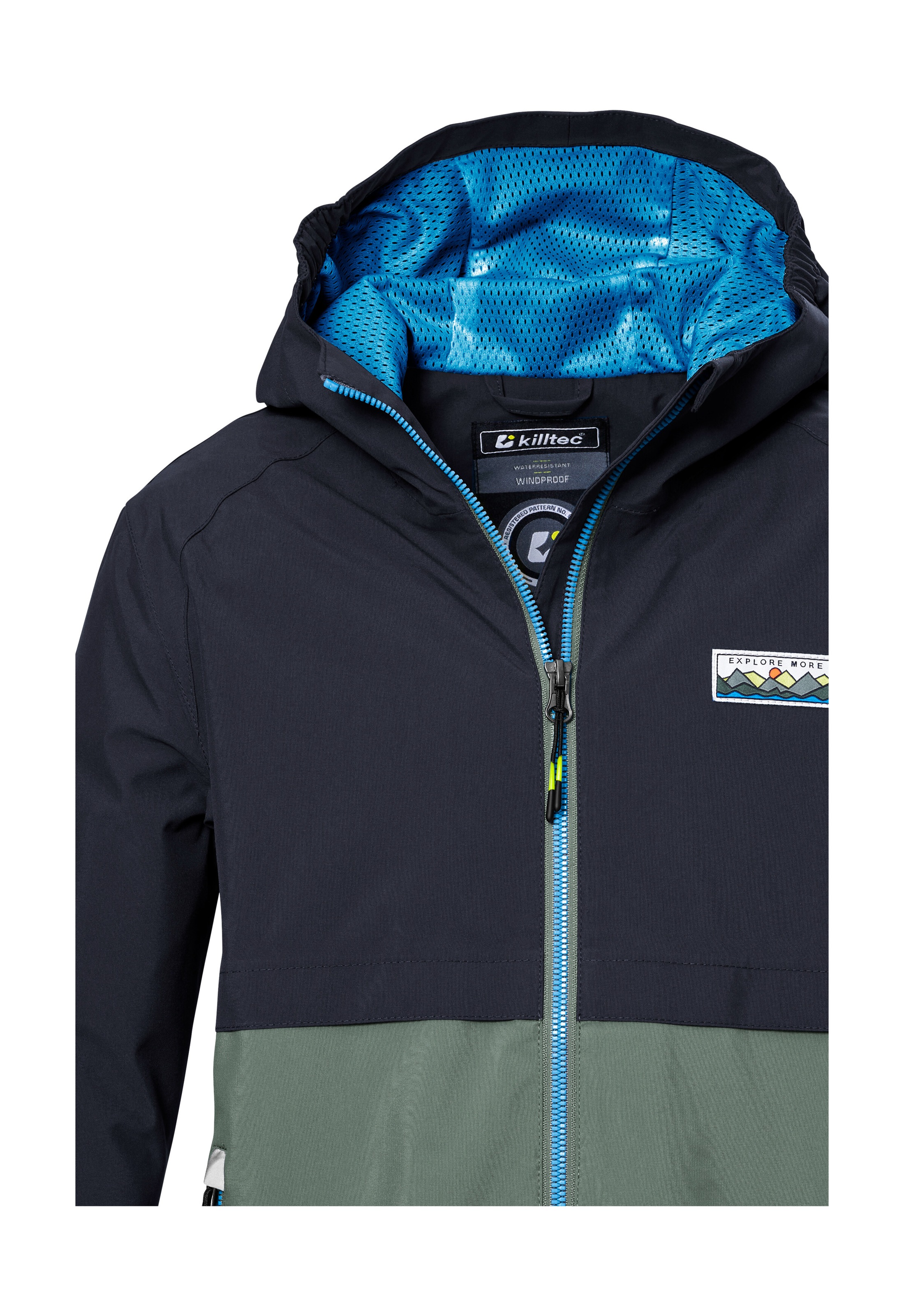 Killtec Funktionsjacke »KOS 141 BYS JCKT« Wasserdichte Kinderjacke, Colourblock, reflektierend