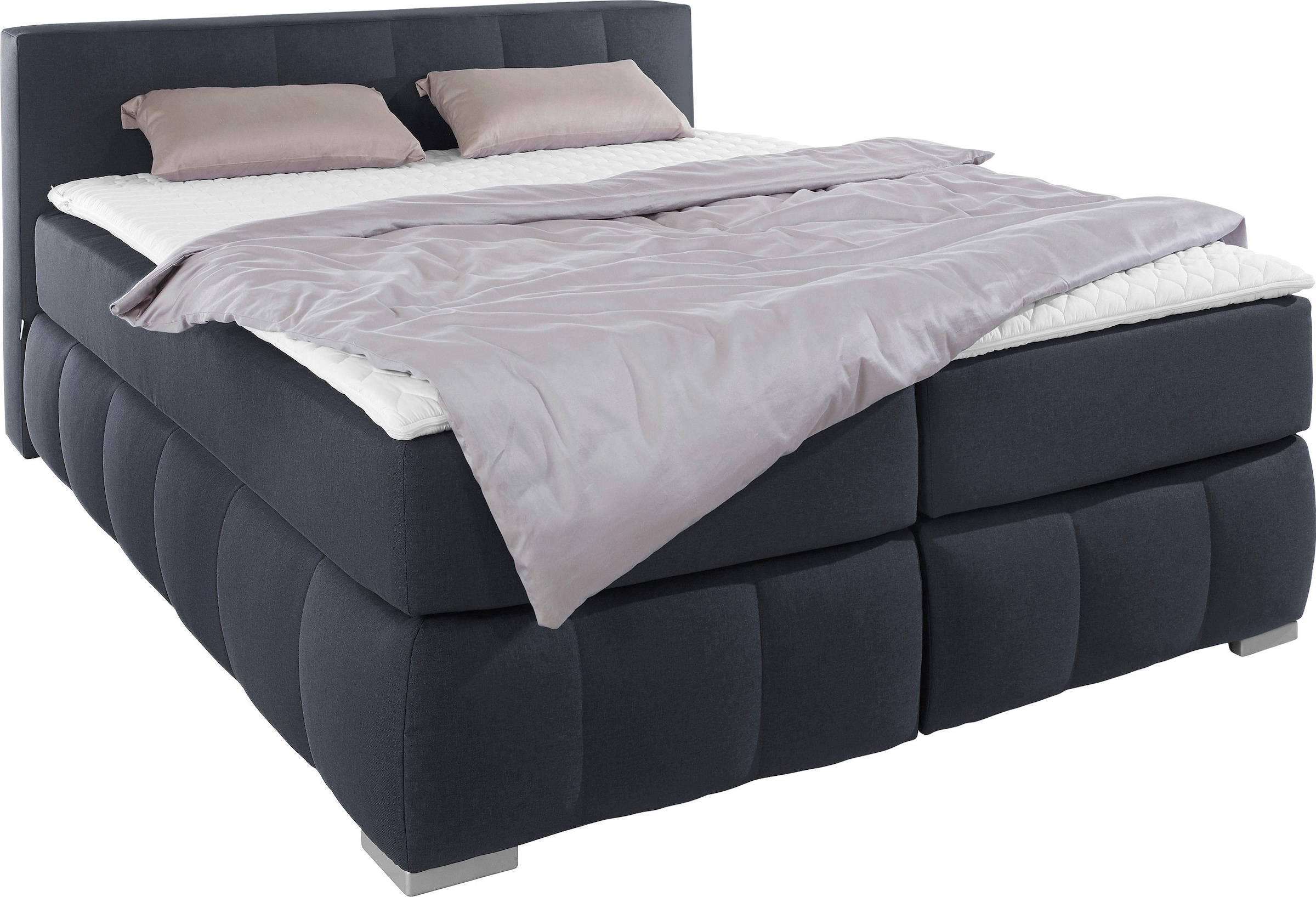 Guido Maria Kretschmer Home&Living Boxspringbett »Chelles«, inkl. Topper, in XXL- Überlänge 220 cm, Unterbox mit feine Wölbung