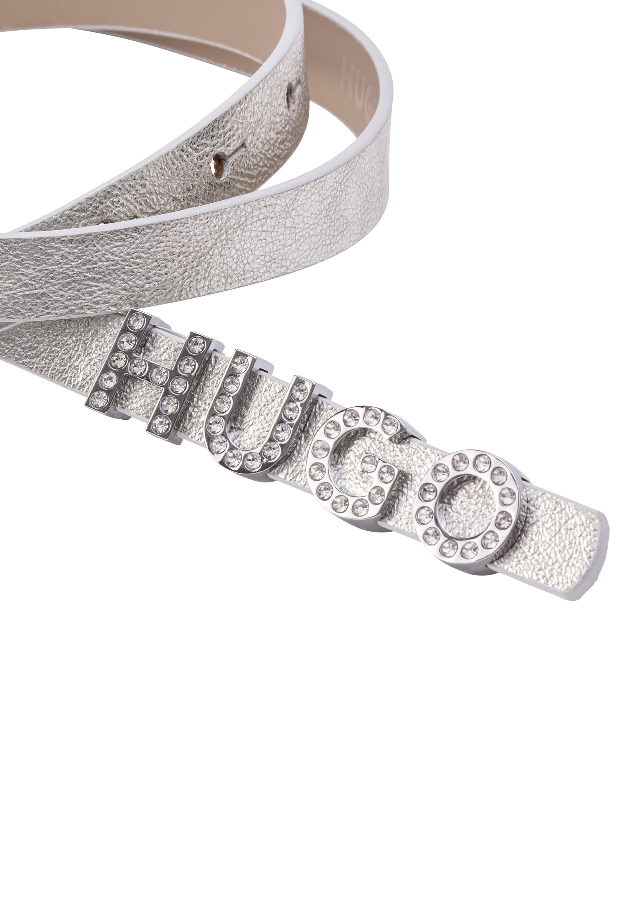 HUGO Ledergürtel »Zula-S-L Sz15«, mit Ziersteinen besetzte Schließe