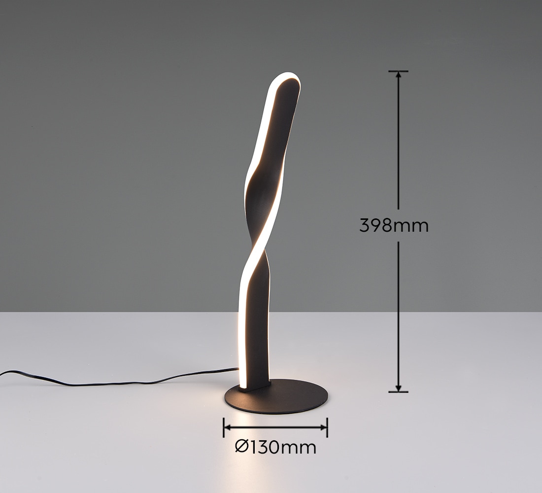 REALITY Leuchten LED Tischleuchte »GINKO, LED Tischlampe 10W 1020 Lumen 3000K warmweiß, Schreibtischlampe« LED-Board 1 Stk. Warmweiß Tischleuchte mit Schnurschalter ON/OFF, Höhe 40,5 cm Ø 13 cm