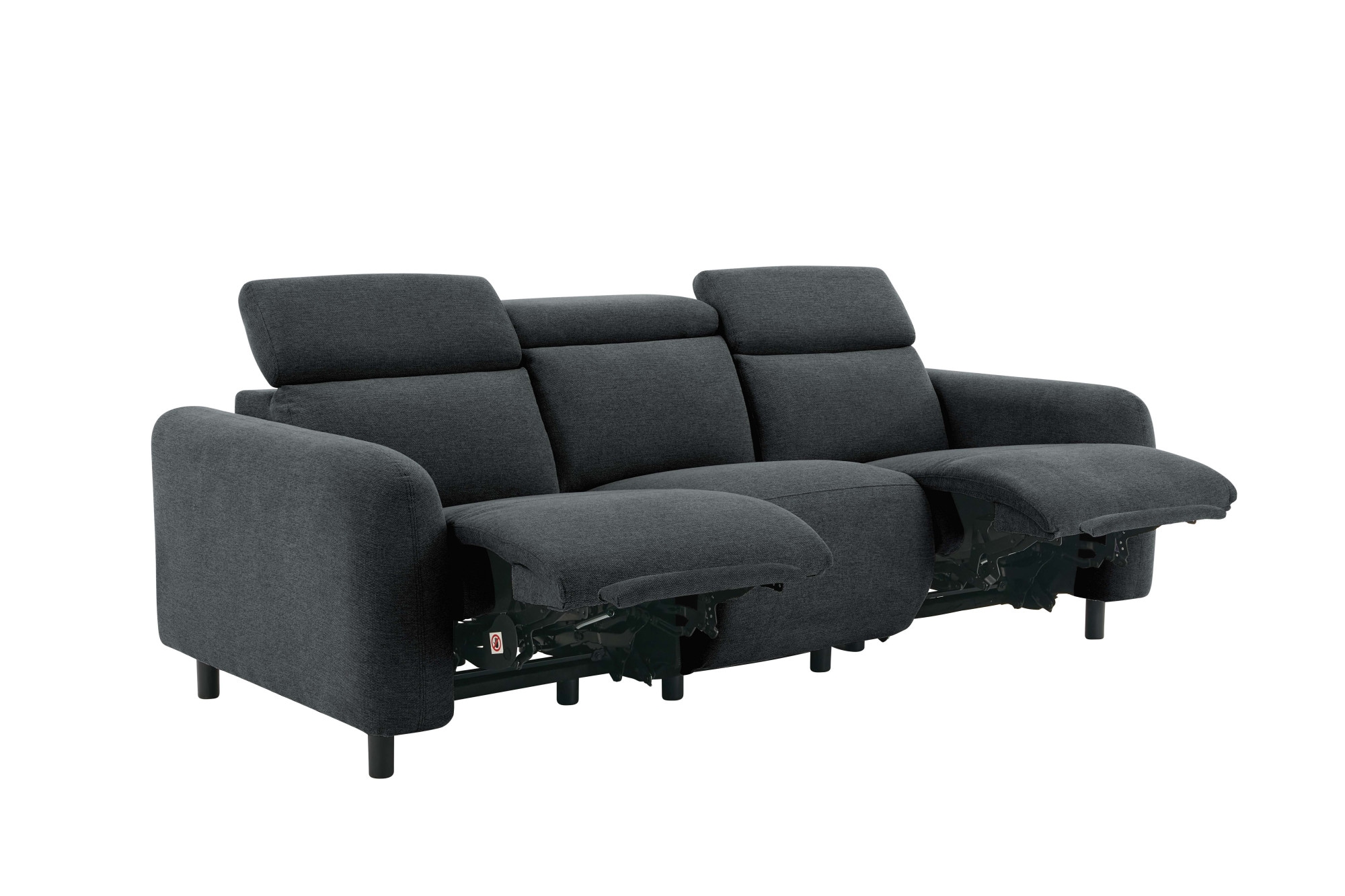 Home affaire 3-Sitzer »SKAANE Struktur-Sofa, 229 cm, manuelle-u. elektrische Relaxfunktion«, Relax-Funktion in 2 Sitzen, Kopfteilverstellung, Federkernpolsterung