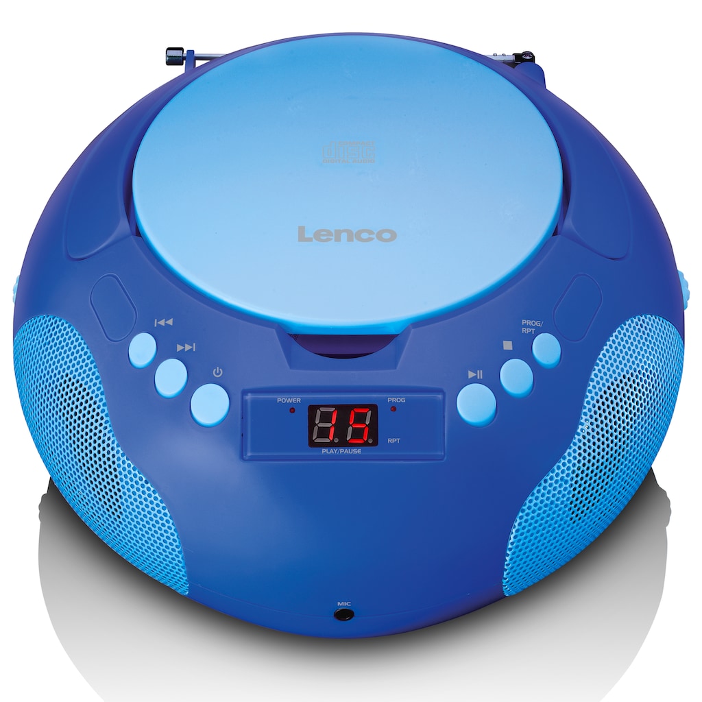 Lenco CD-Radiorecorder »SCD-620BU - Kinder CD-Player Radio Mikrofon«