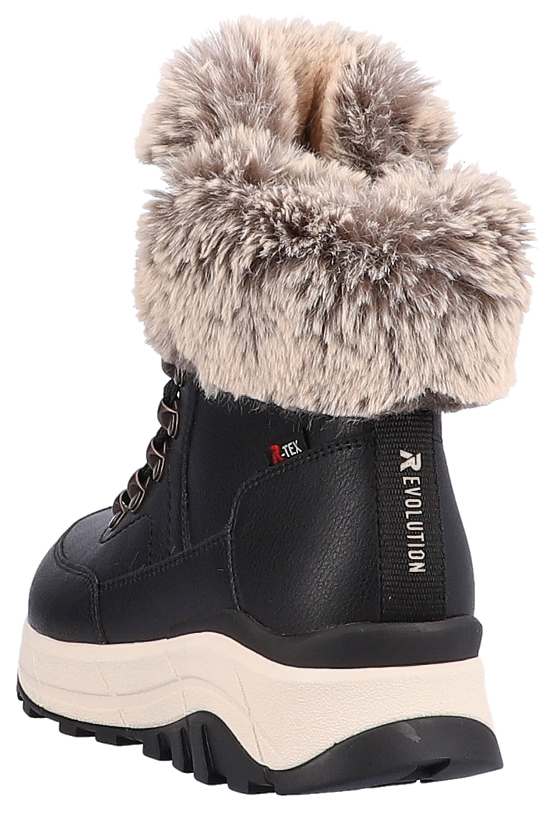 RIEKER Sport Winterboots, Hightop Sneaker, Schnürboots, Winterschuh mit Lammwollfutter