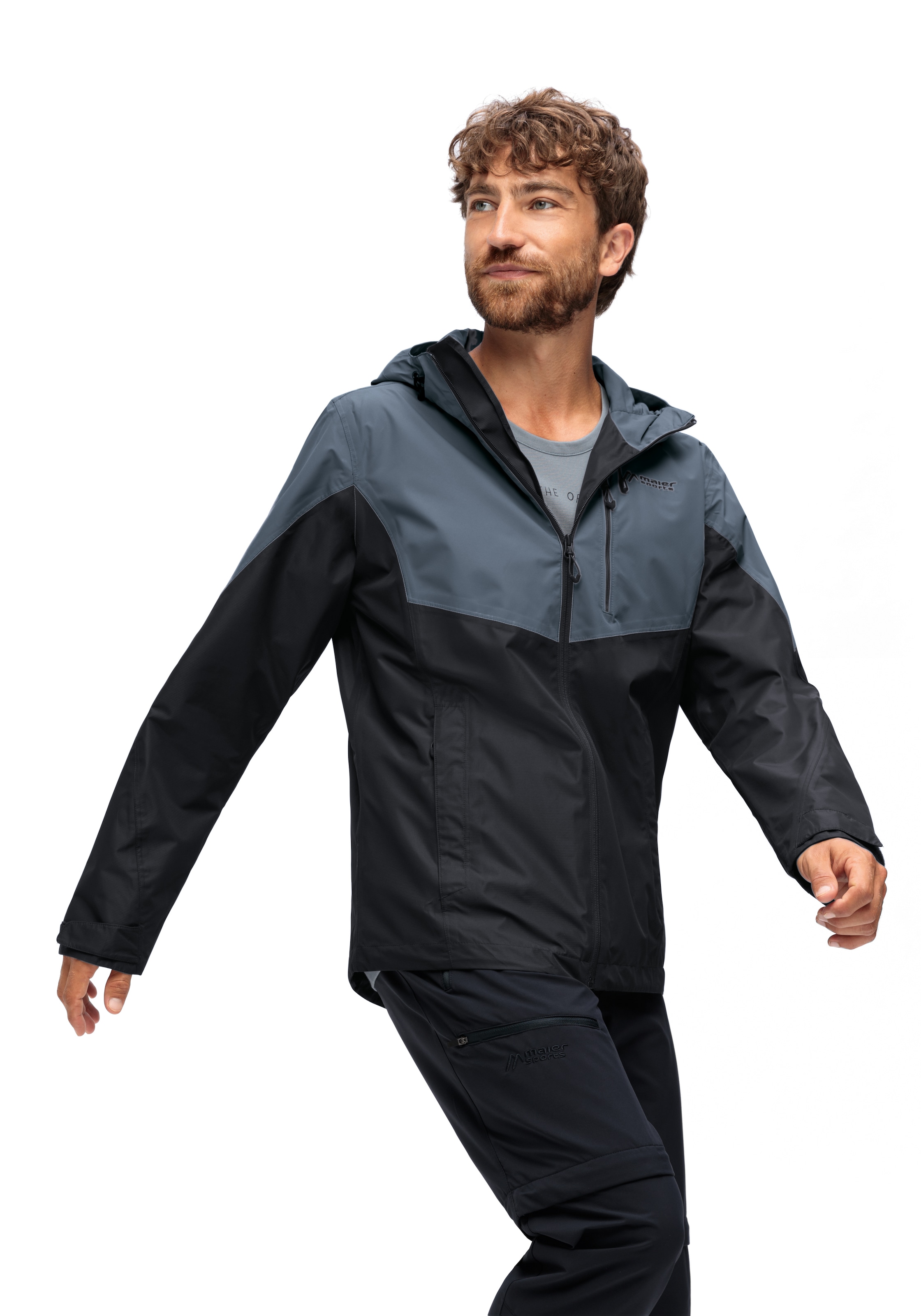 Maier Sports Outdoorjacke »Schlufterkopf M«, Herren Jacke wasserdicht, Funktionsjacke 3 Taschen außen + Innentasche