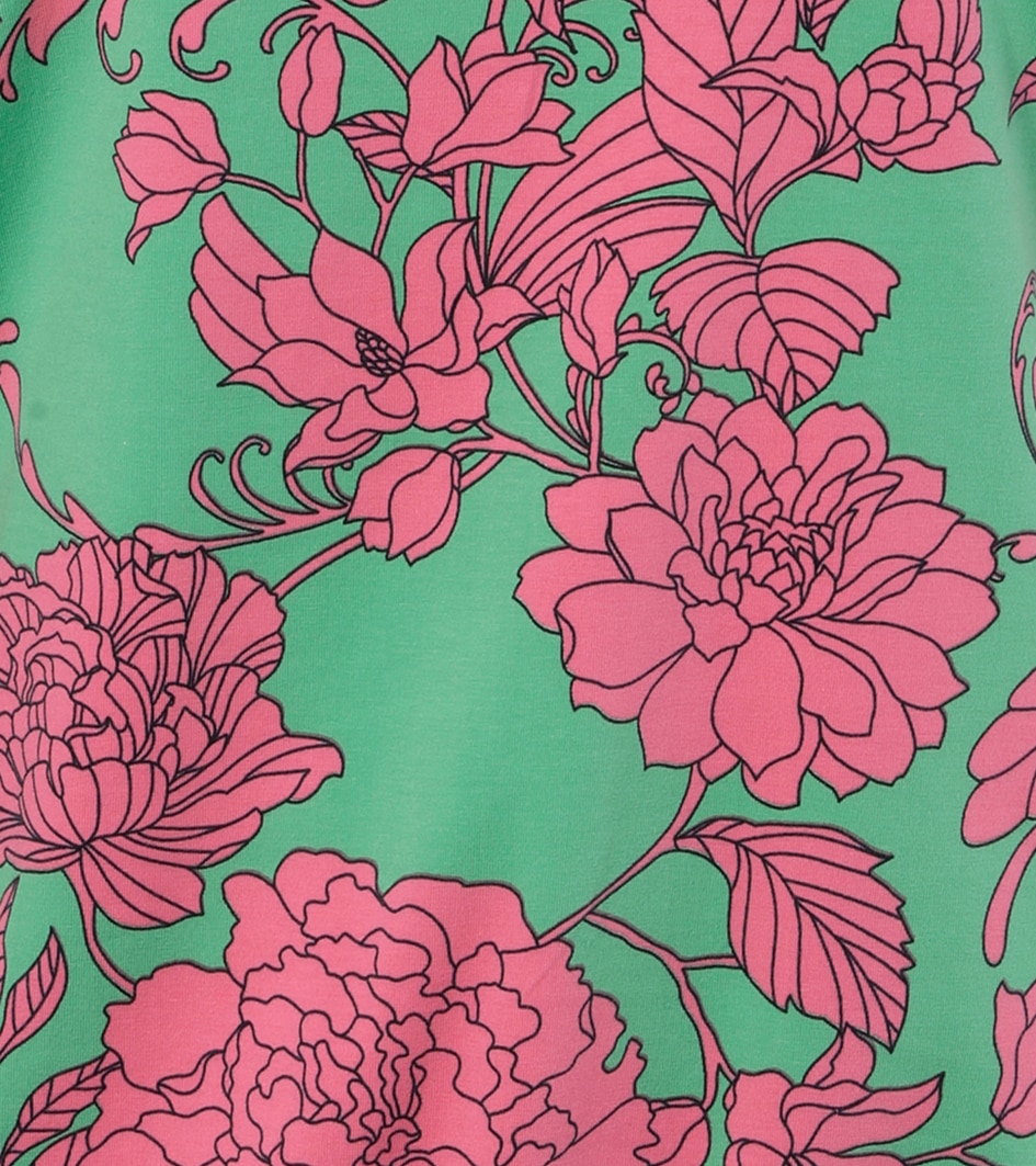 Aniston PLUS Sweatshirt, mit großflächigen, grafischen Blumen bedruckt