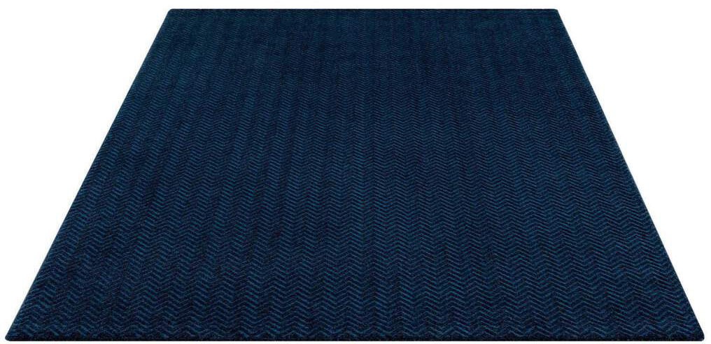 Carpet City Teppich »Friseé-Teppich FANCY805«, rechteckig, 12 mm Höhe, Läufer, Kurzflor, Einfarbig, 3D-Optik, Zickzack Look, Wohnzimmer