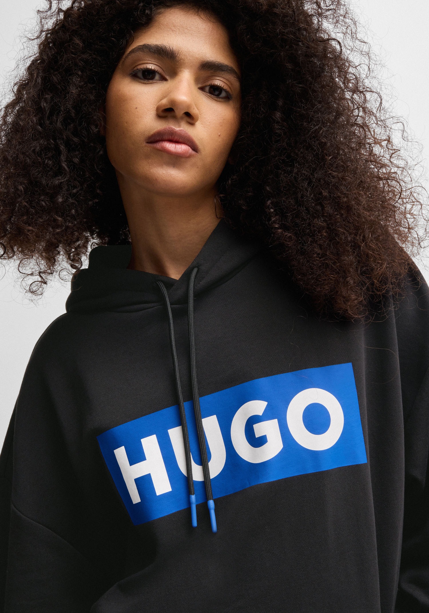 HUGO Blue Kapuzensweatshirt »Nalves«, mit großem Logo-Druck, Unisex