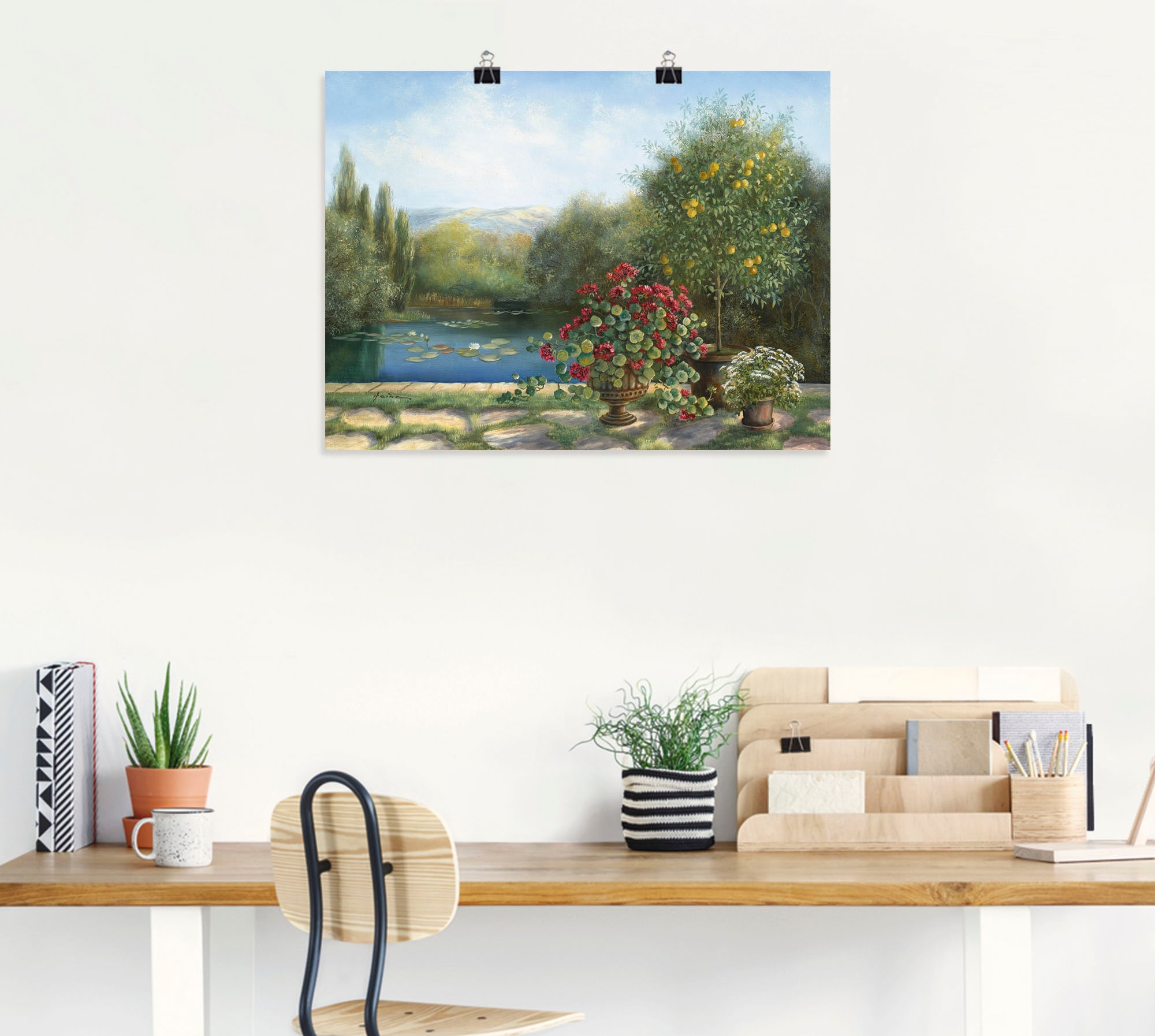 Artland Poster »Seerosenteich«, Gartenbilder, (1 St.), als Alubild, Leinwandbild, Wandaufkleber oder Poster in versch. Größen