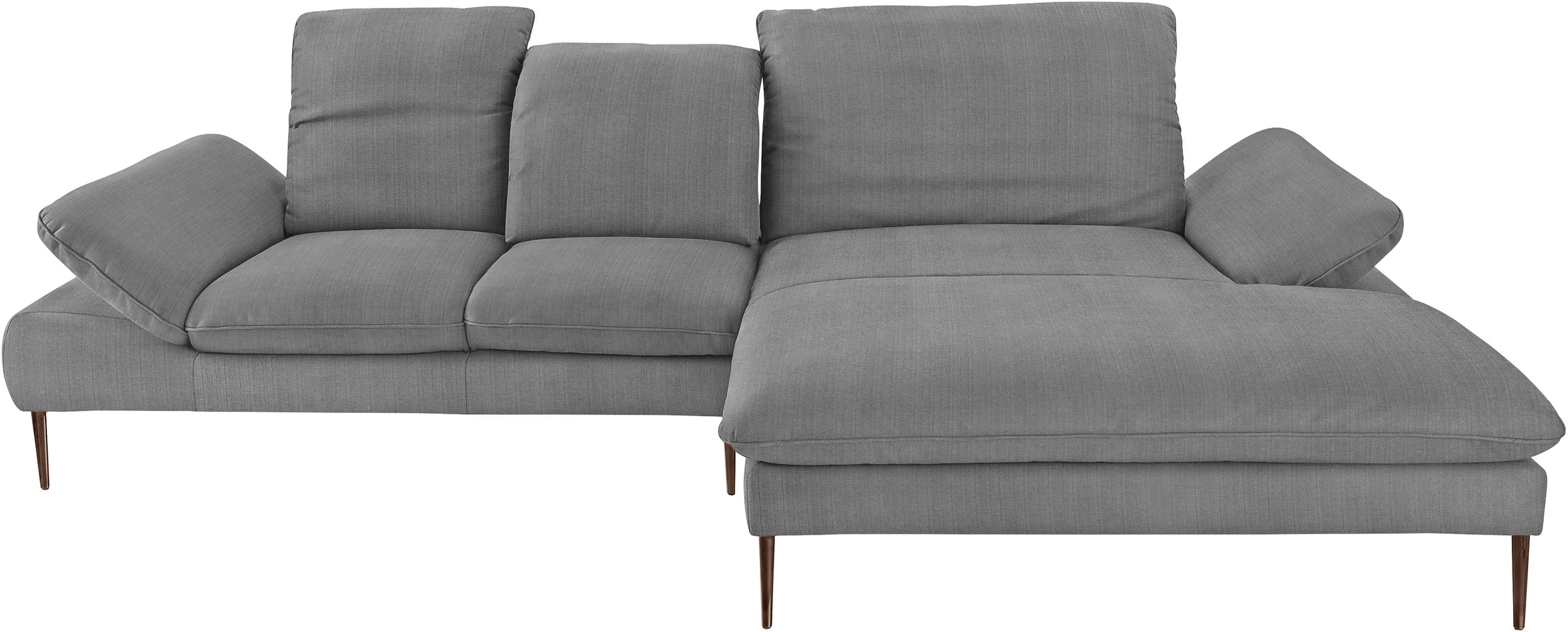 W.SCHILLIG Ecksofa »enjoy&MORE, Designsofa, bequem, zeitlos und elegant, L-Form« Sitztiefenverstellung, Füße bronze pulverbeschichtet, Breite 310 cm