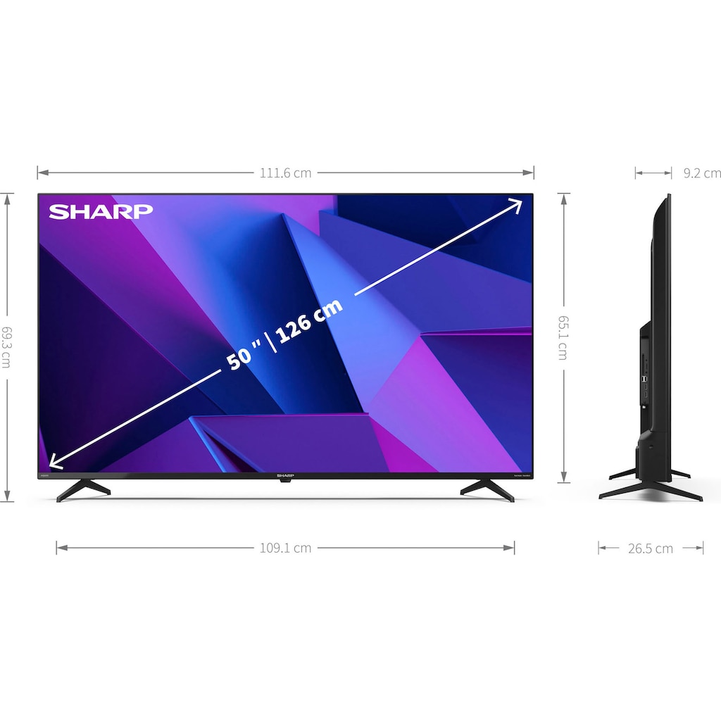 Sharp LED-Fernseher »4T-C50FNx«, 126 cm/50 Zoll, 4K Ultra HD, Android TV-Smart-TV