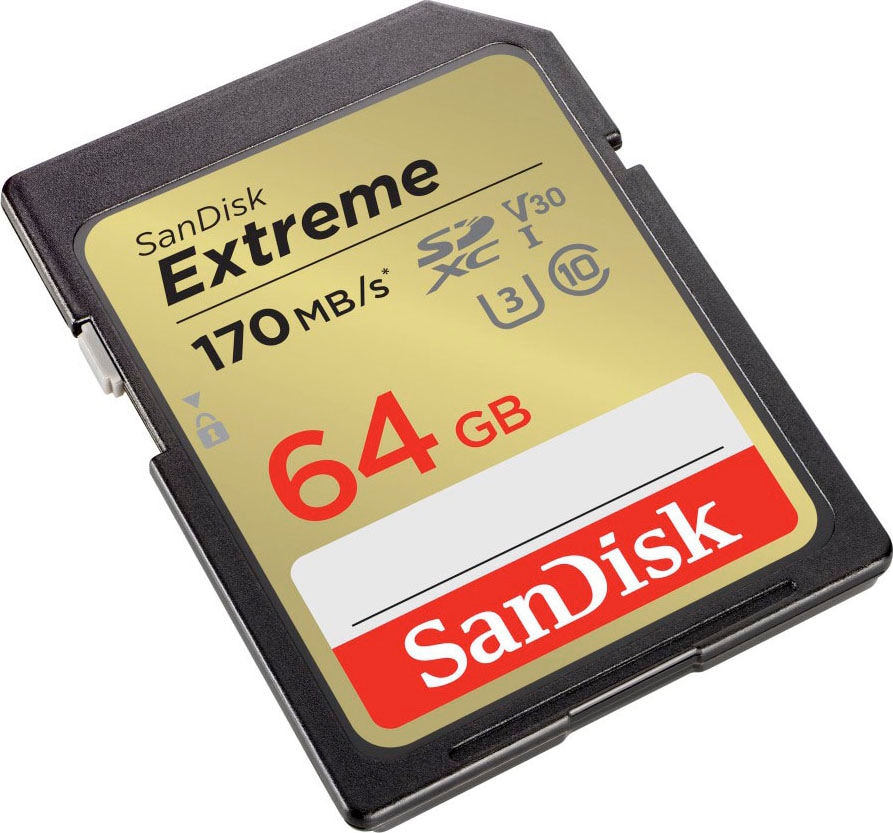 Sandisk Speicherkarte »Extreme 64GB«, (UHS Class 3 170 MB/s Lesegeschwindigkeit)