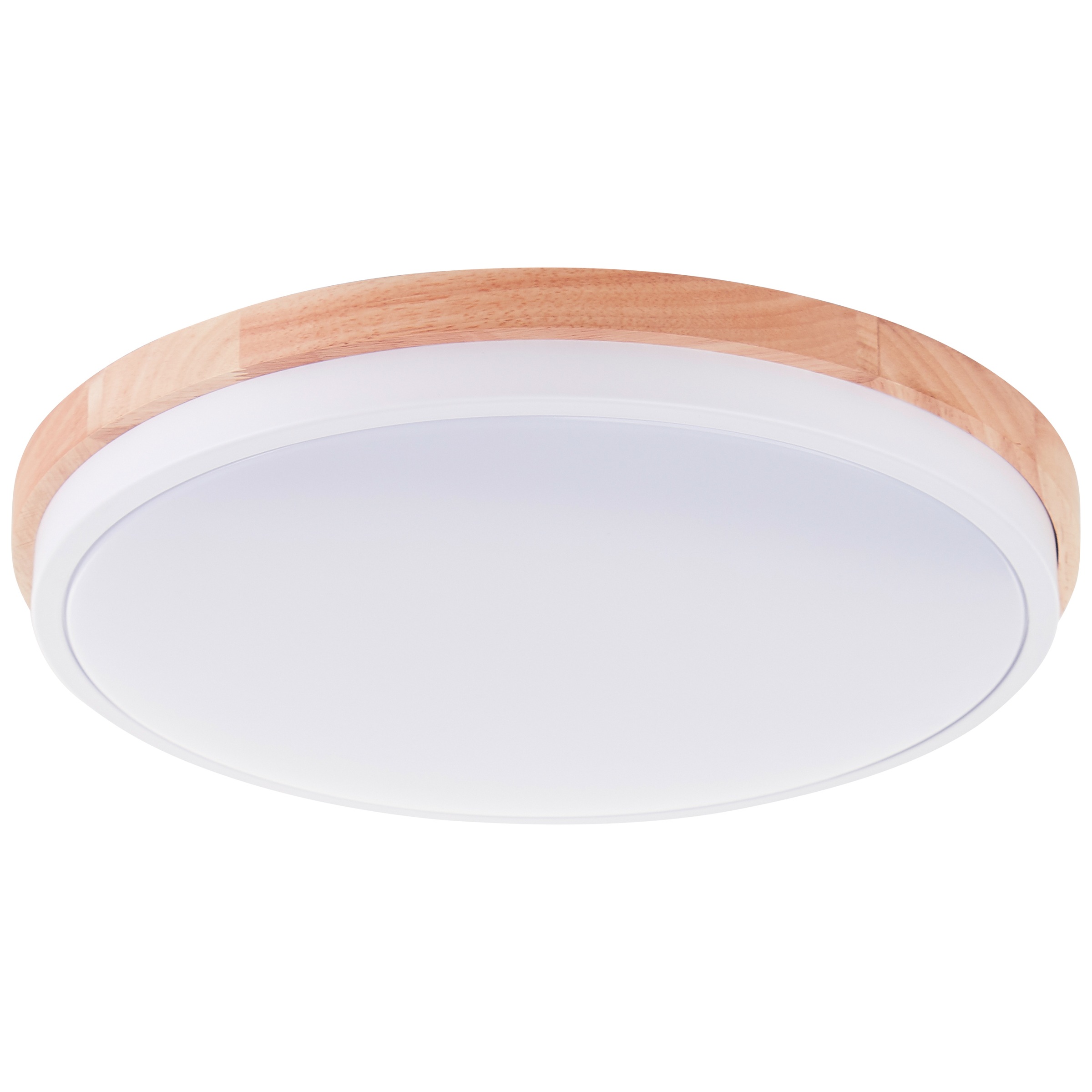 Brilliant LED Deckenleuchte »Baarlo« 1 Stk. Warmweiß Ø 35 cm, 2400 lm, 3000 K, 3-Stufen dimmbar, Holz/Metall