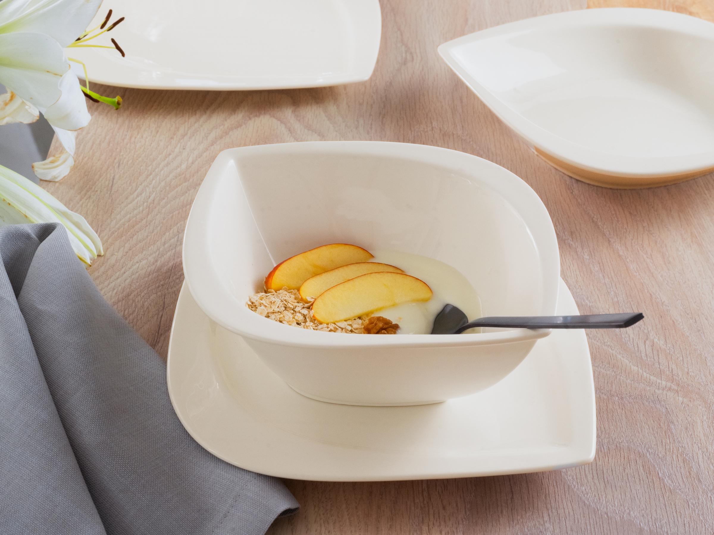 CreaTable Kombiservice »Melbourne«, (Set, 16 tlg.), extravagante Form