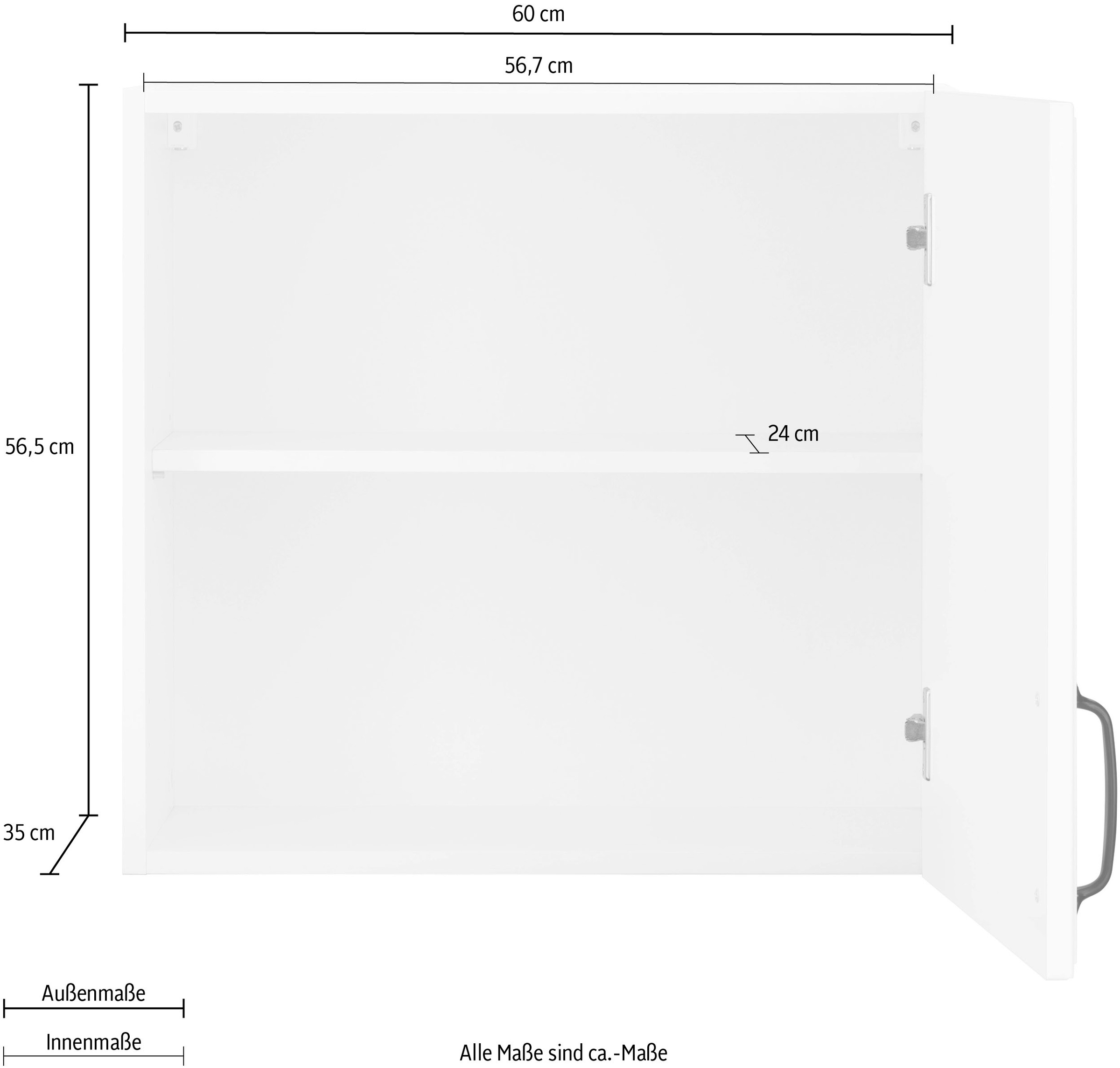 wiho Küchen Hängeschrank »Erla«, 60 cm breit mit Kassettenfront
