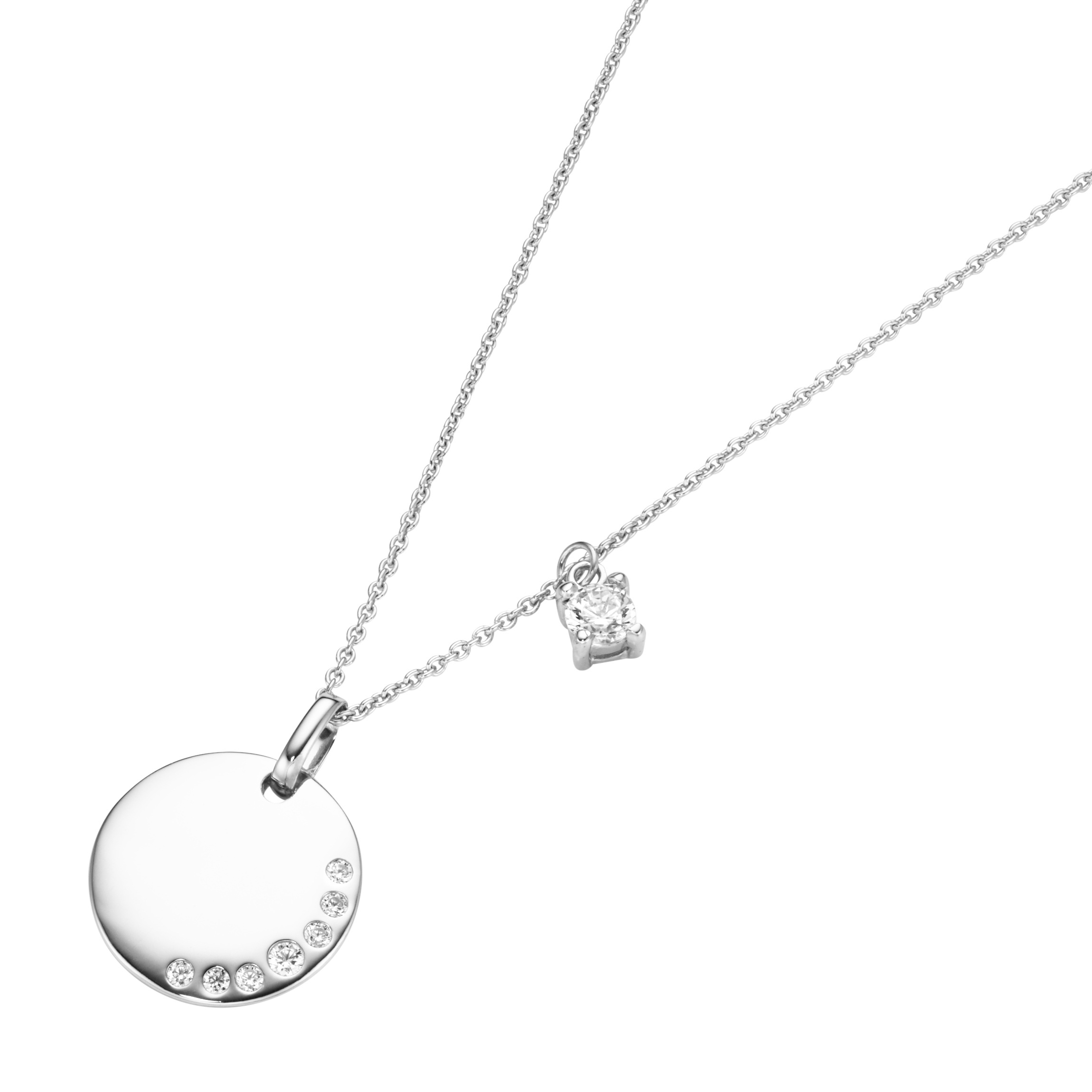 Smart Jewel Kette mit Anhänger »Kette Anhänger rund, Zirkonia Steine, Silber  925« online bestellen | UNIVERSAL