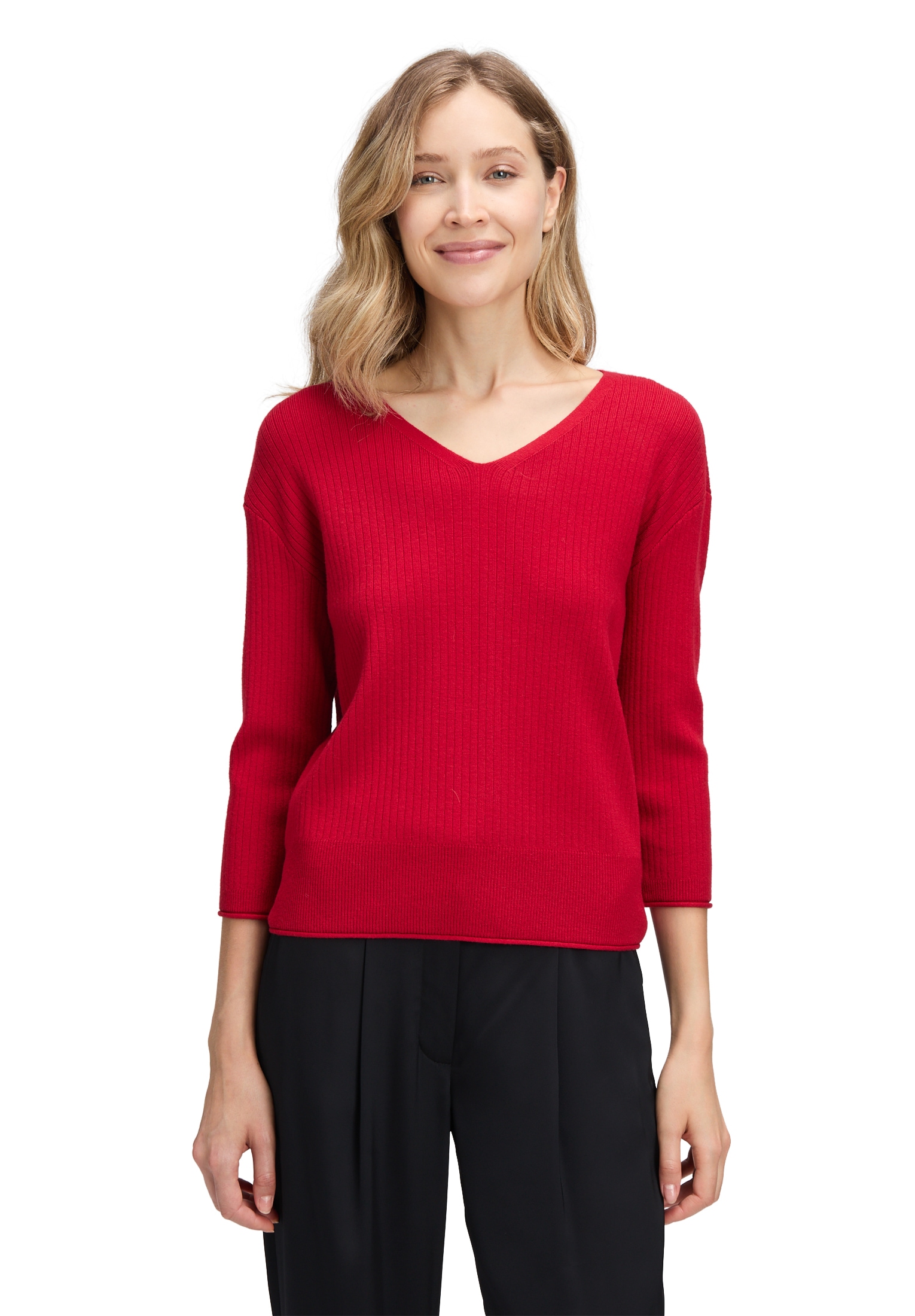 Betty Barclay Rundhalspullover »Feinstrickpullover mit V-Ausschnitt«