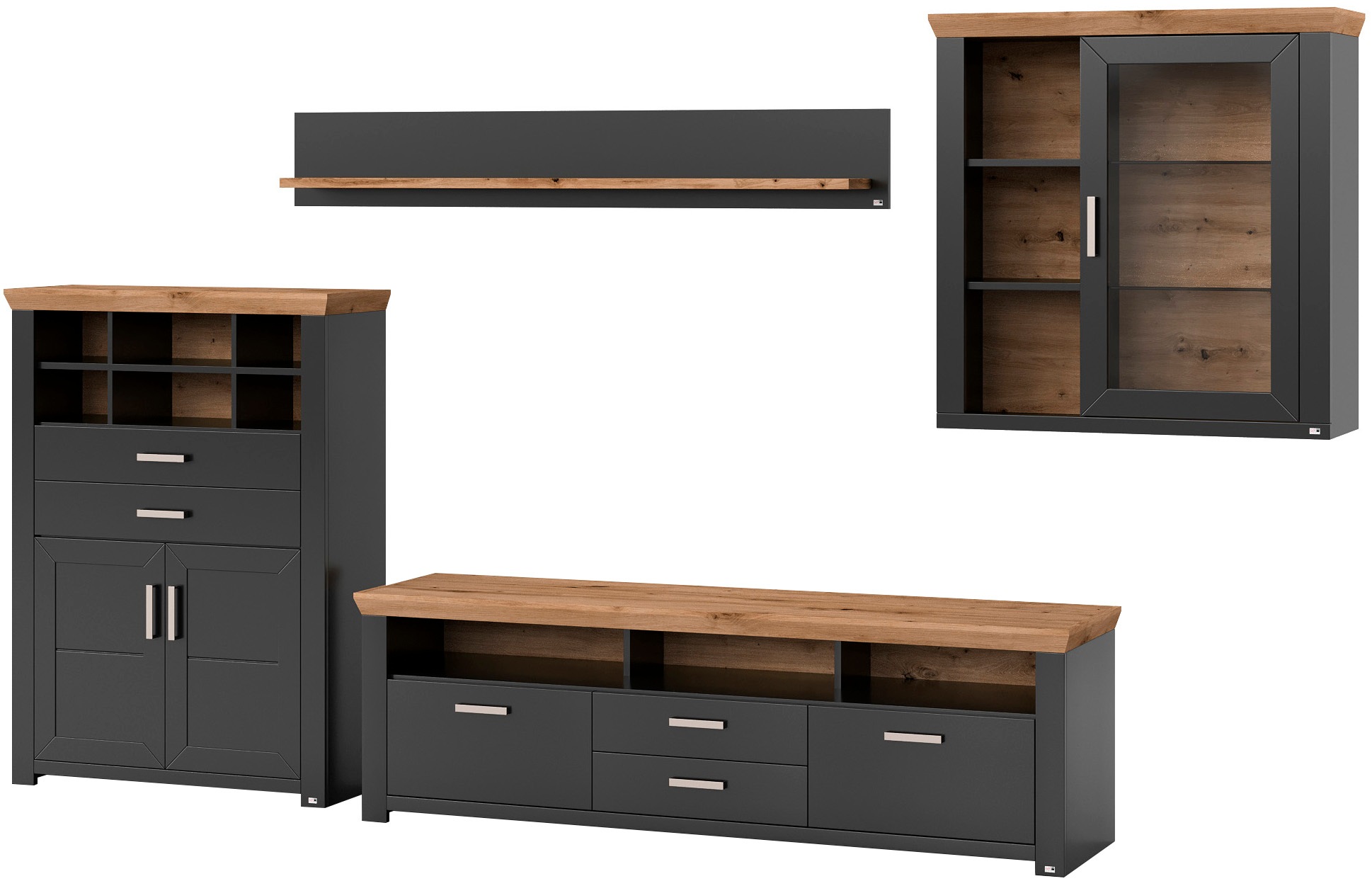 set one by Musterring Wohnwand »York« 4 Stk. tlg.