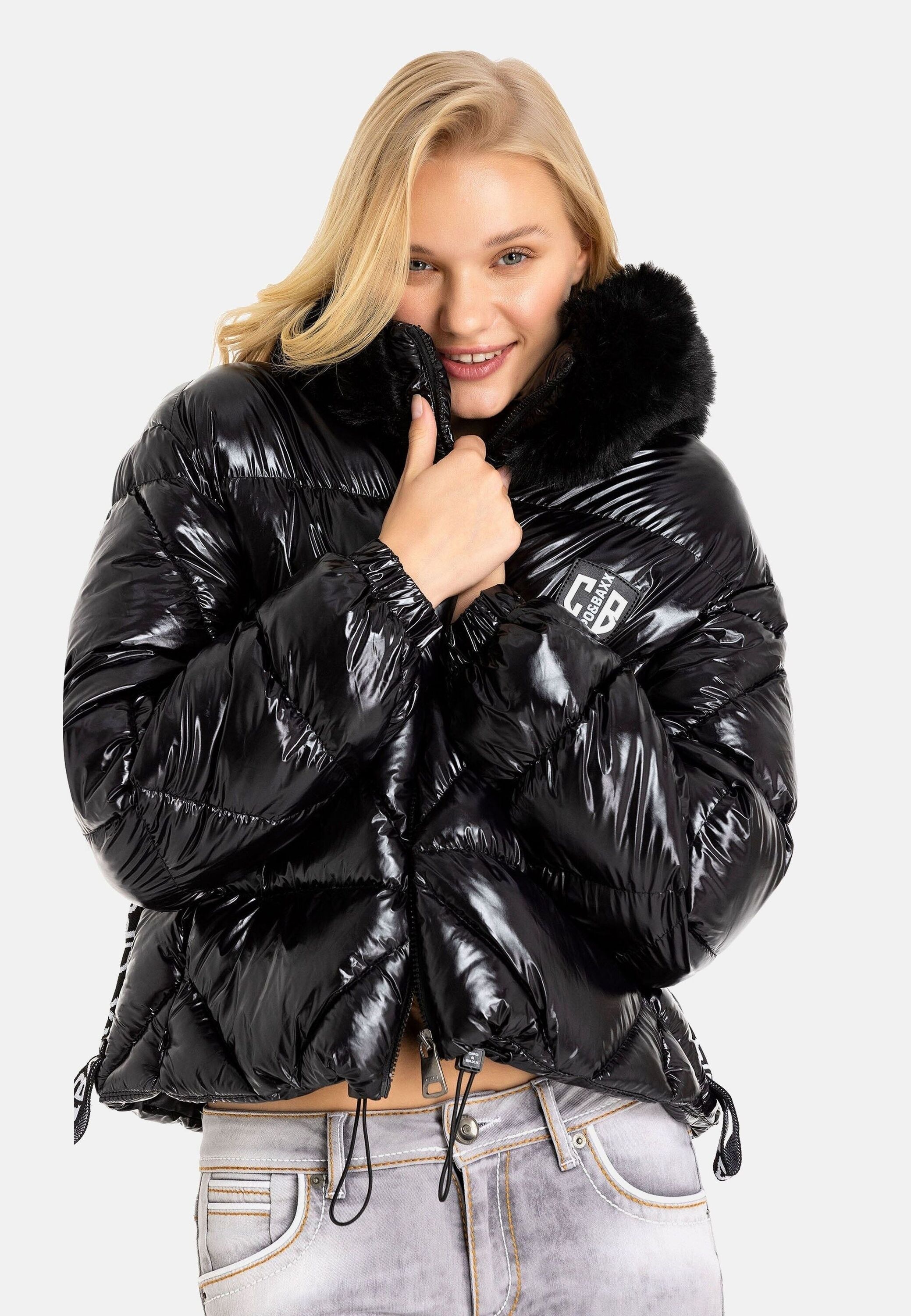Cipo & Baxx Winterjacke »Cipo & Baxx Jacken« ohne Kapuze mit Kunstfellkragen, WM134