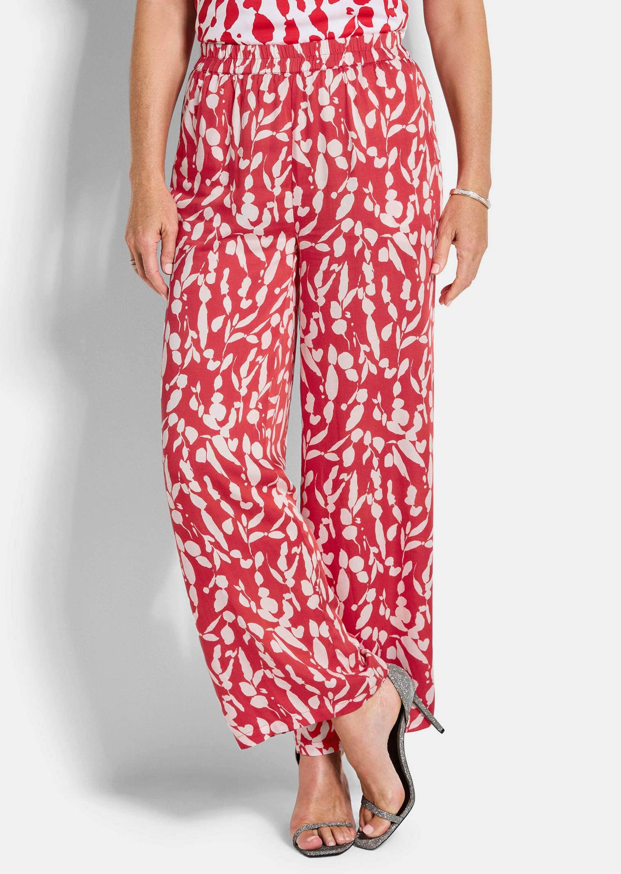 GOLDNER Schlupfhose »Kurzgröße Weite Hose VERA aus Viskose-Satin«