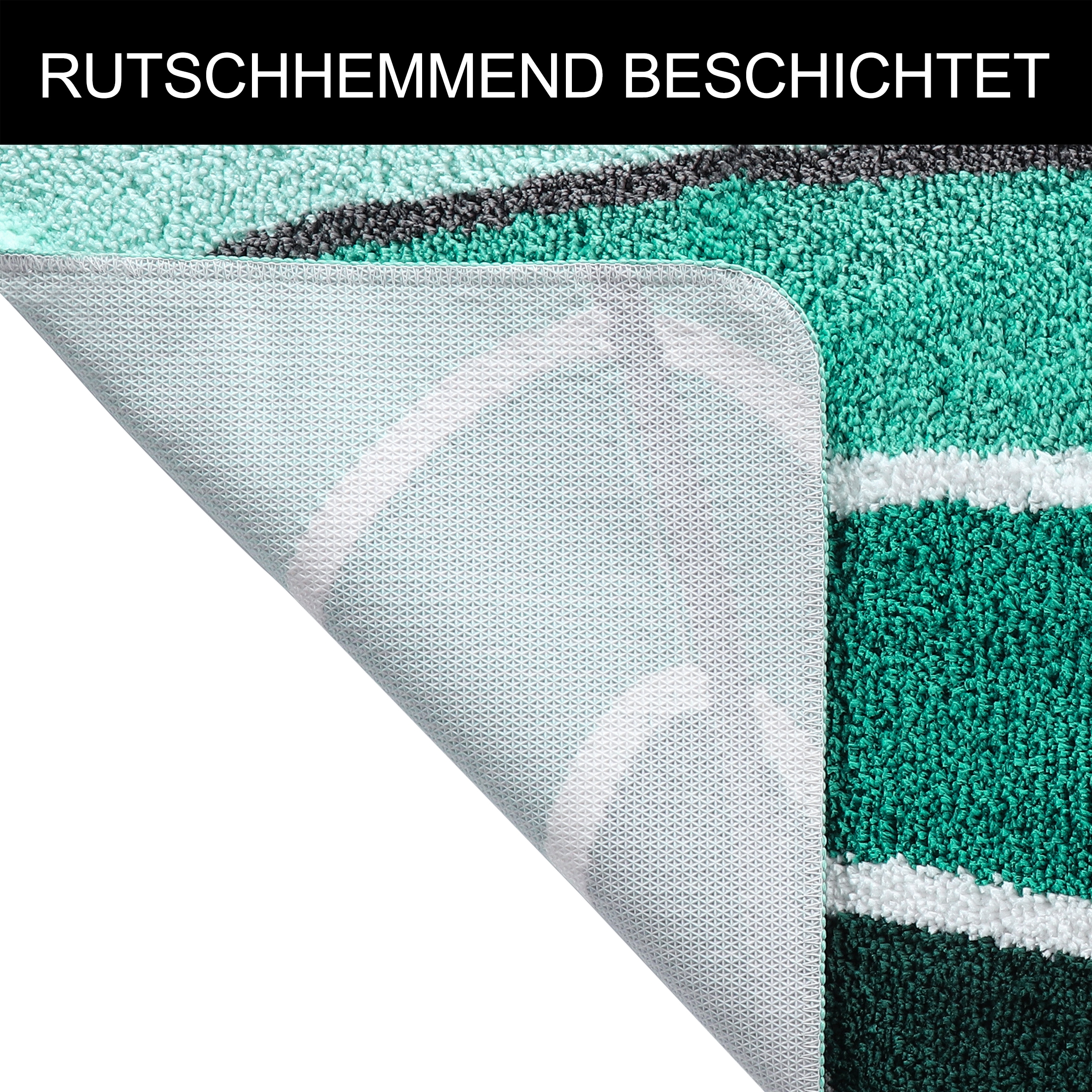 OTTO home Badematte »Juna mit Muster, Badvorleger, Badezimmer Teppich, Duschvorleger« Höhe 20 mm rutschhemmend beschichtet strapazierfähig besonders weich, Design, Badematten, Badteppich