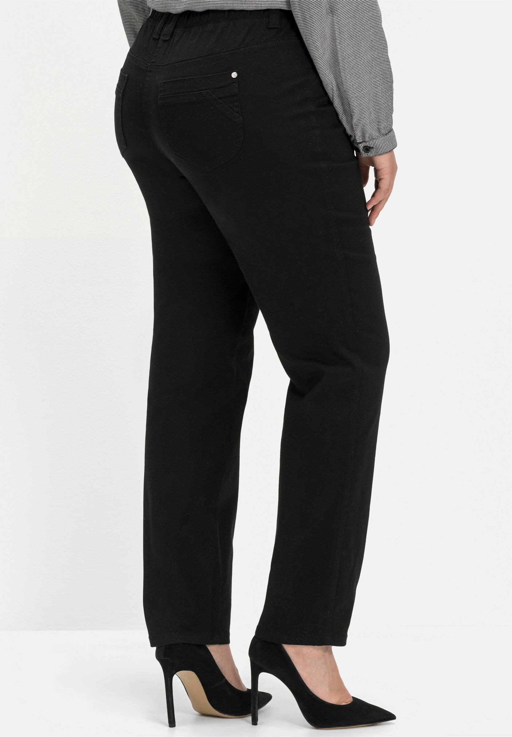 Sheego 5-Pocket-Hose »Schlupfhose Schlupfhose in schmaler Form, aus Twill«  in schmaler Beinform