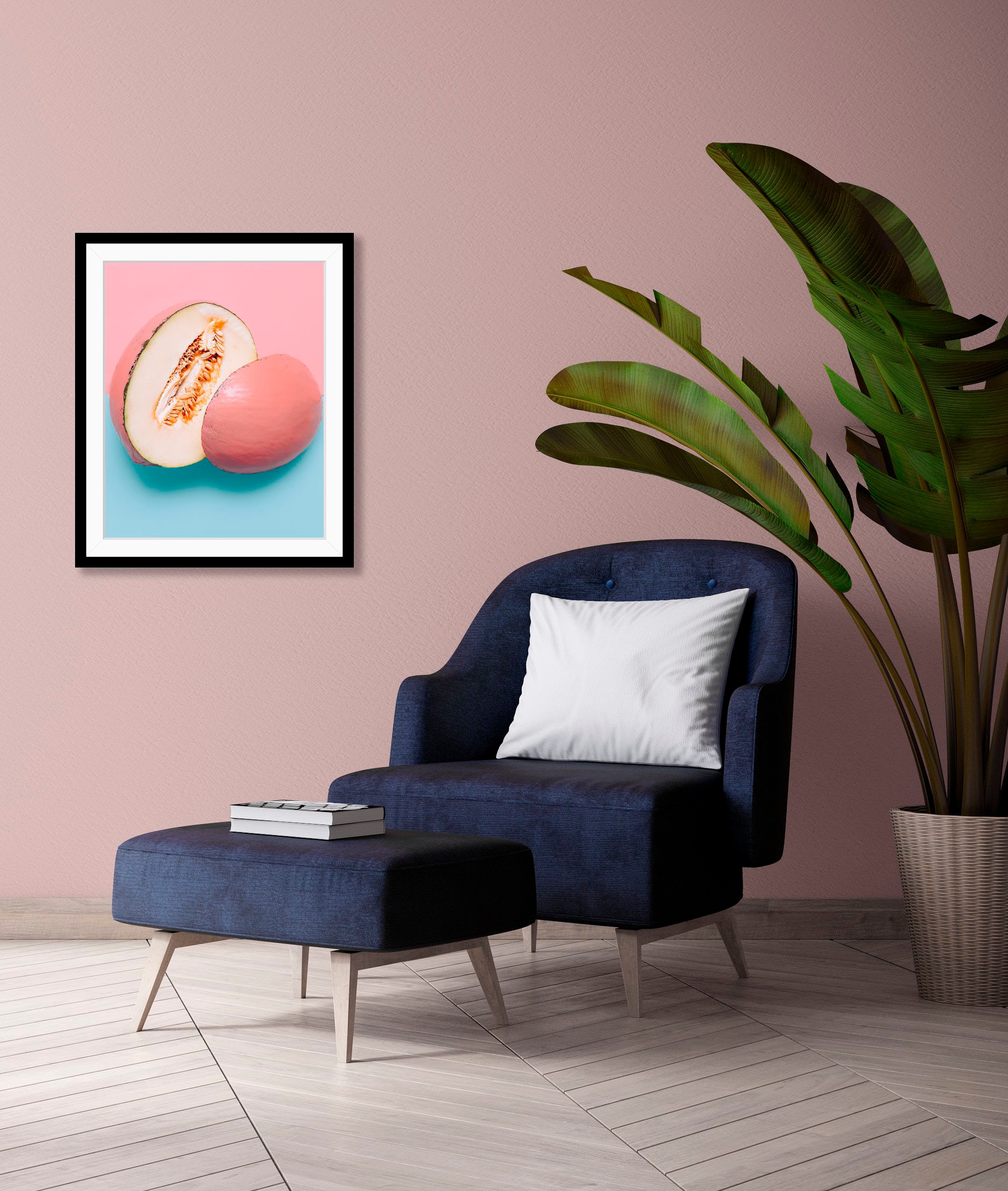 queence Bild »Bennet« Essen | Figuren | Kunst | Lebensmittel | Obst | Obst Bilder 1 Stk. tlg. HD Premium Poster-Druck inkl. Holzrahmen