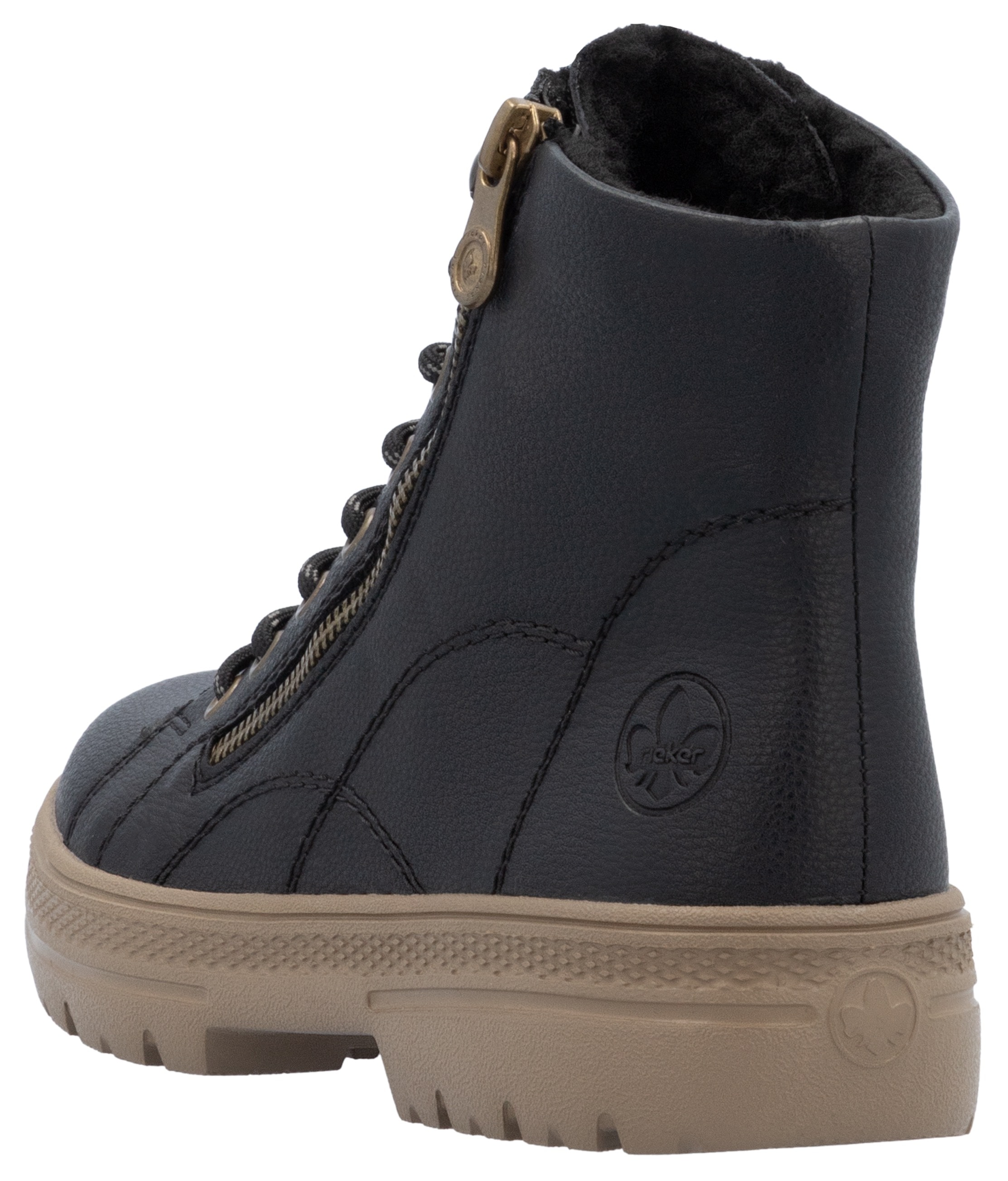 Rieker Winterboots, Schnürboots, Stiefelette, mit Reißverschluss außen