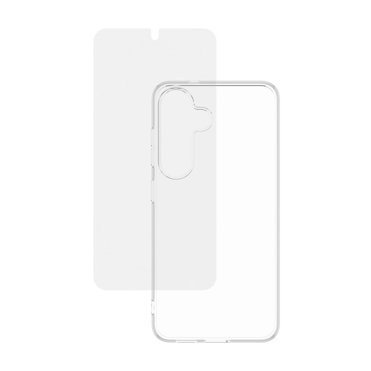 CARE by PanzerGlass USB-Ladegerät »StartKit - alles drin - Screen Protector, Case & Charger« Set, 20W Ladegerät, Displayschutzglas, TPU-Schutzhülle, 3 Stk. tlg. 3-in-1 Bundle für Samsung Galaxy S25