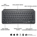 Logitech Wireless-Tastatur »MX Keys Mini Kabellose Tastatur, Kompakt, Bluetooth, Hintergrundbeleuchtung, USB-C, Kompatibel mit Apple macOS, iOS, Windows, Linux, Android, Metallgehäuse«, (Multimedia-Tasten-Fn-Tasten)