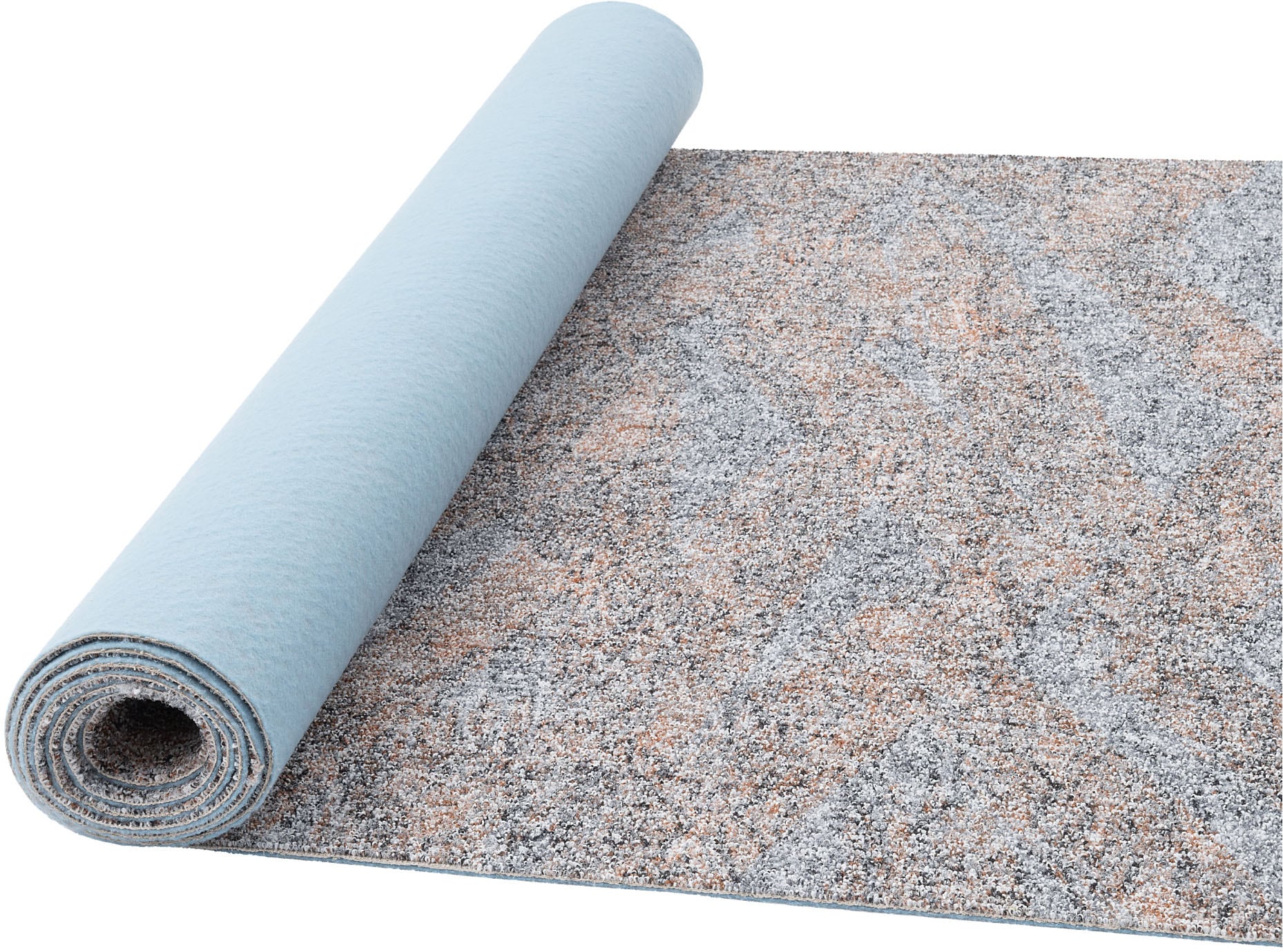 OTTO home Teppichboden »Caio, Schlinge, Gesamthöhe 8 mm« rechteckig meliert, Breite 400 cm, strapazierfähig, Wohnzimmer, Schlafzimmer