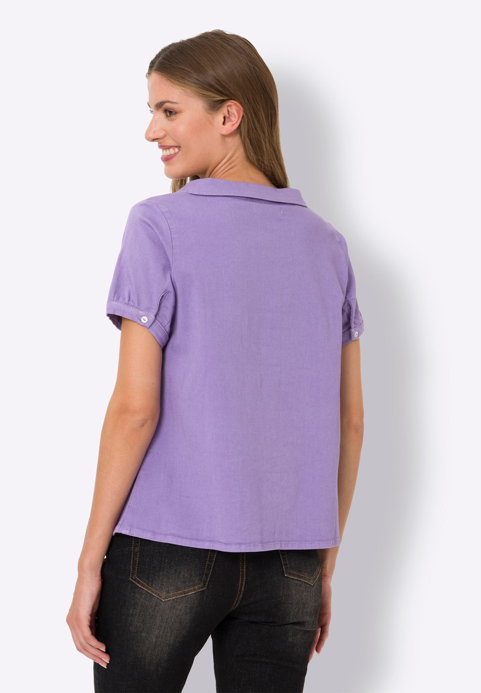 heine Klassische Bluse »Bluse Jeansbluse mit Bubikragen«