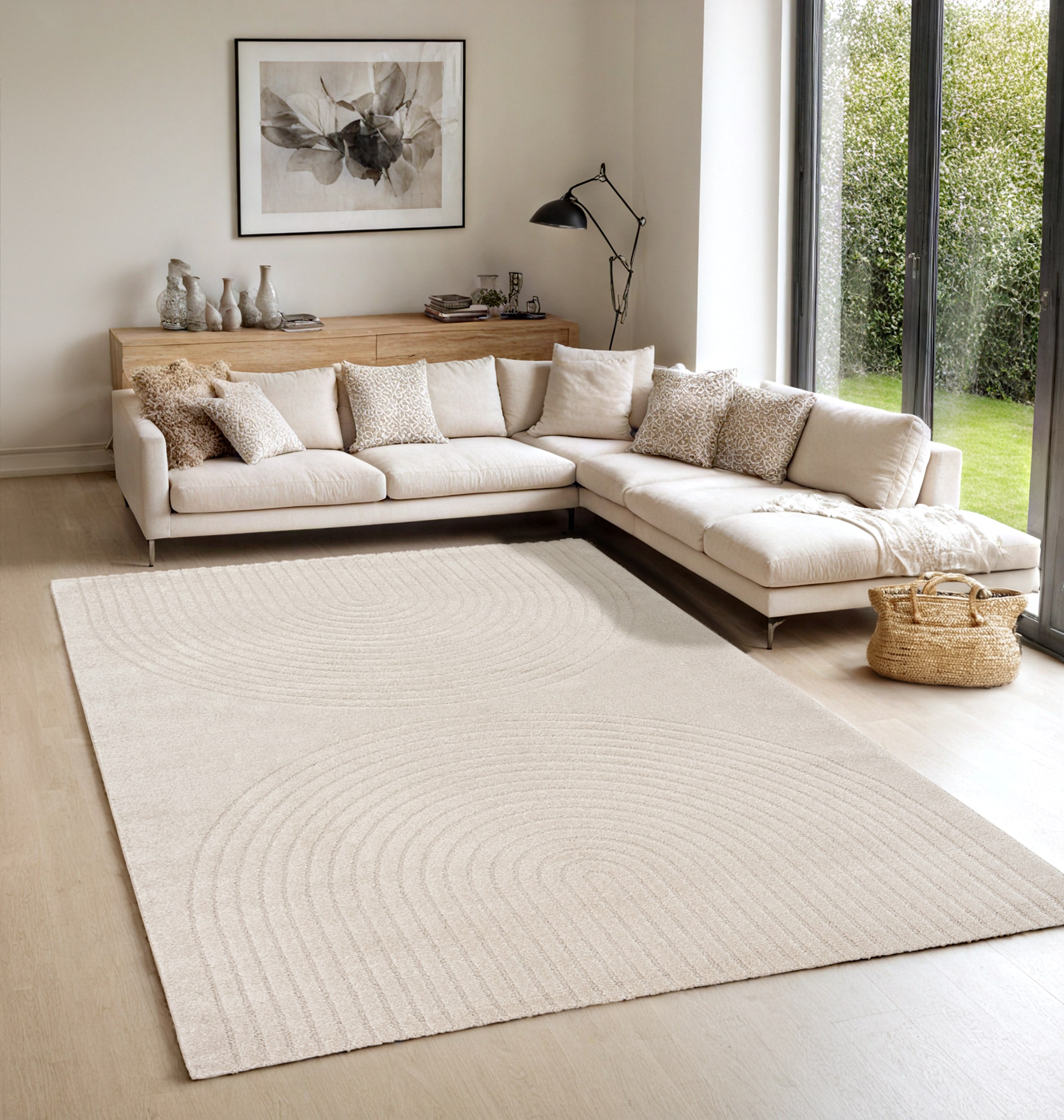 the carpet Teppich »Elisa«, rechteckig, 12 mm Höhe, moderner Wohnzimmer Teppich weicher Flor