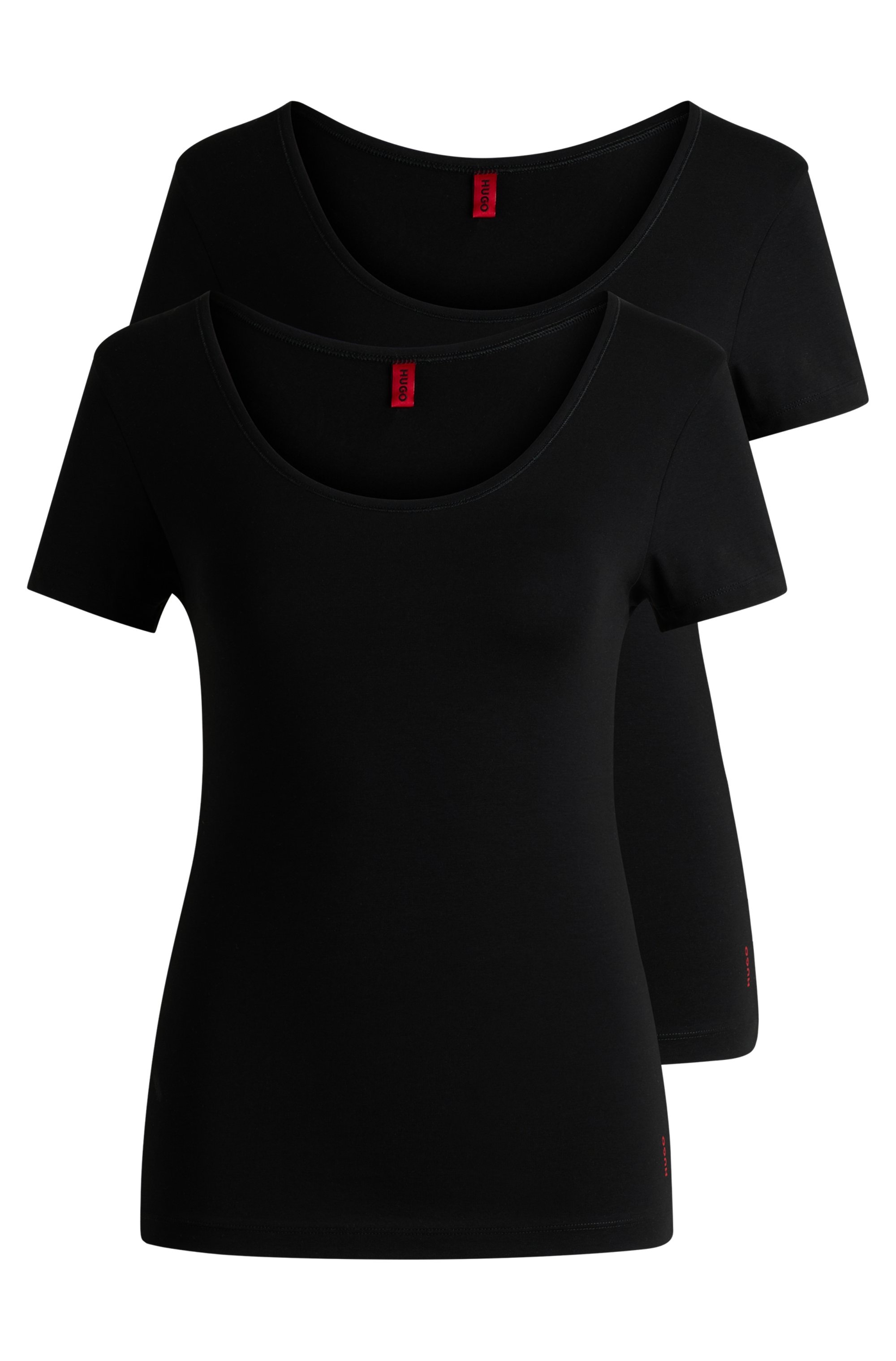 HUGO Underwear T-Shirt »TWIN«, (Packung, 2 tlg., 2er-Pack), mit vertikalem Logodruck
