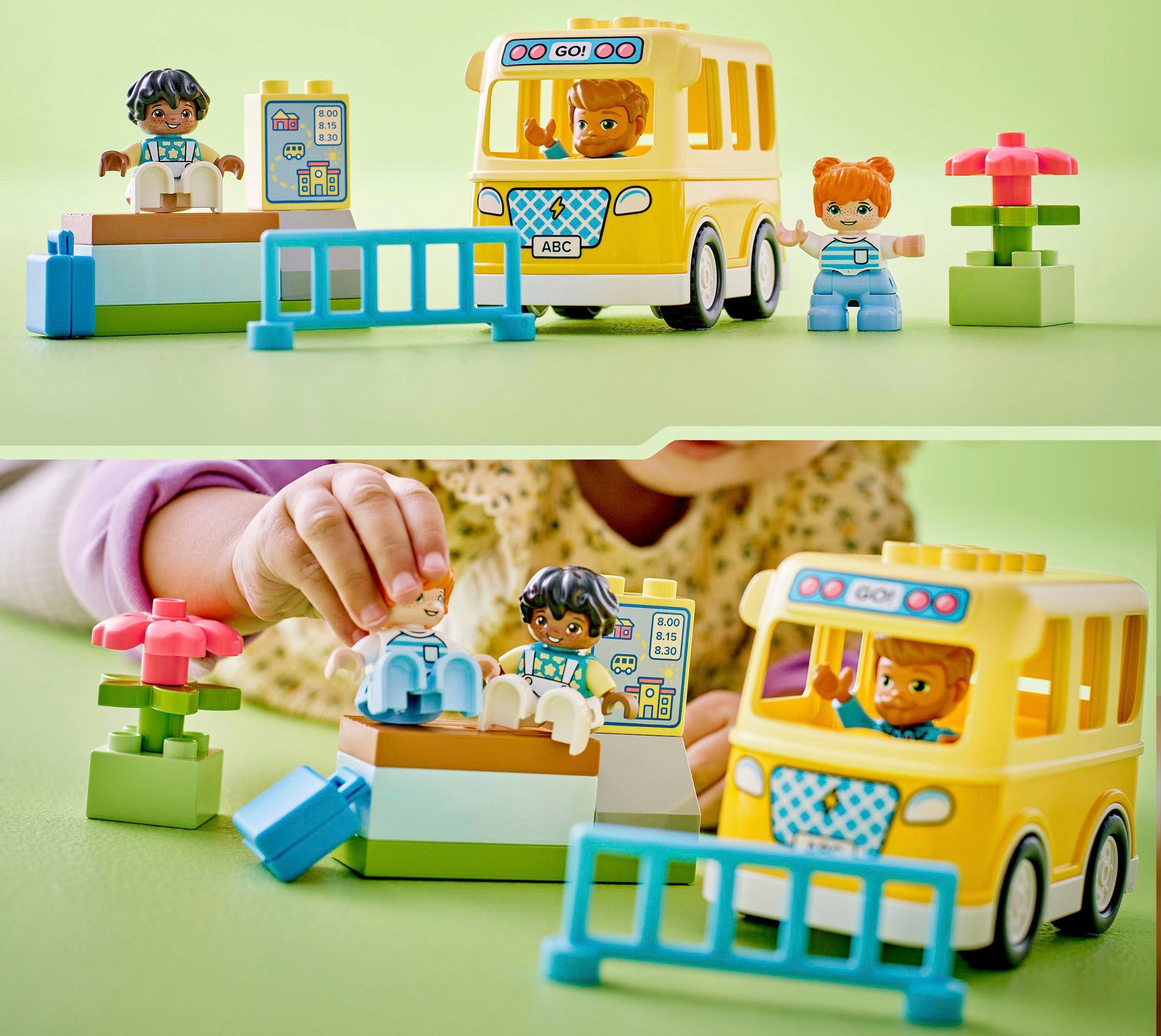 LEGO® Konstruktionsspielsteine »Die Busfahrt (10988), LEGO® DUPLO«, (16 St.), Made in Europe