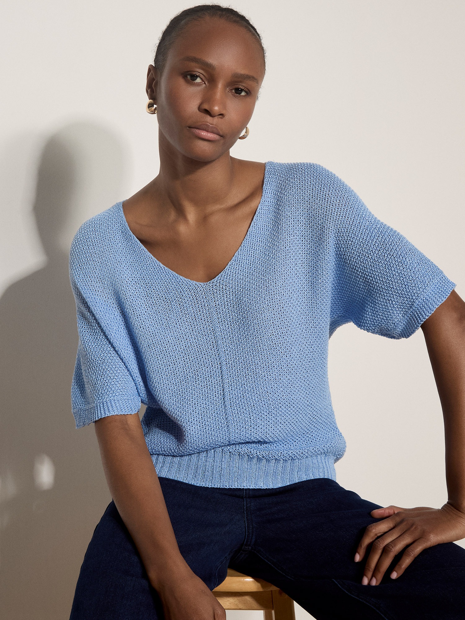 Apricot Strickpullover »Waffel-Strickoberteil« mit Asymmetrie