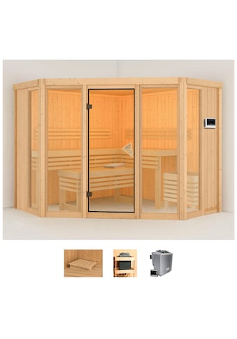 Karibu Sauna »Astrid 2«, (Set), 9-kW-Bio-Ofen mit externer Steuerung kaufen